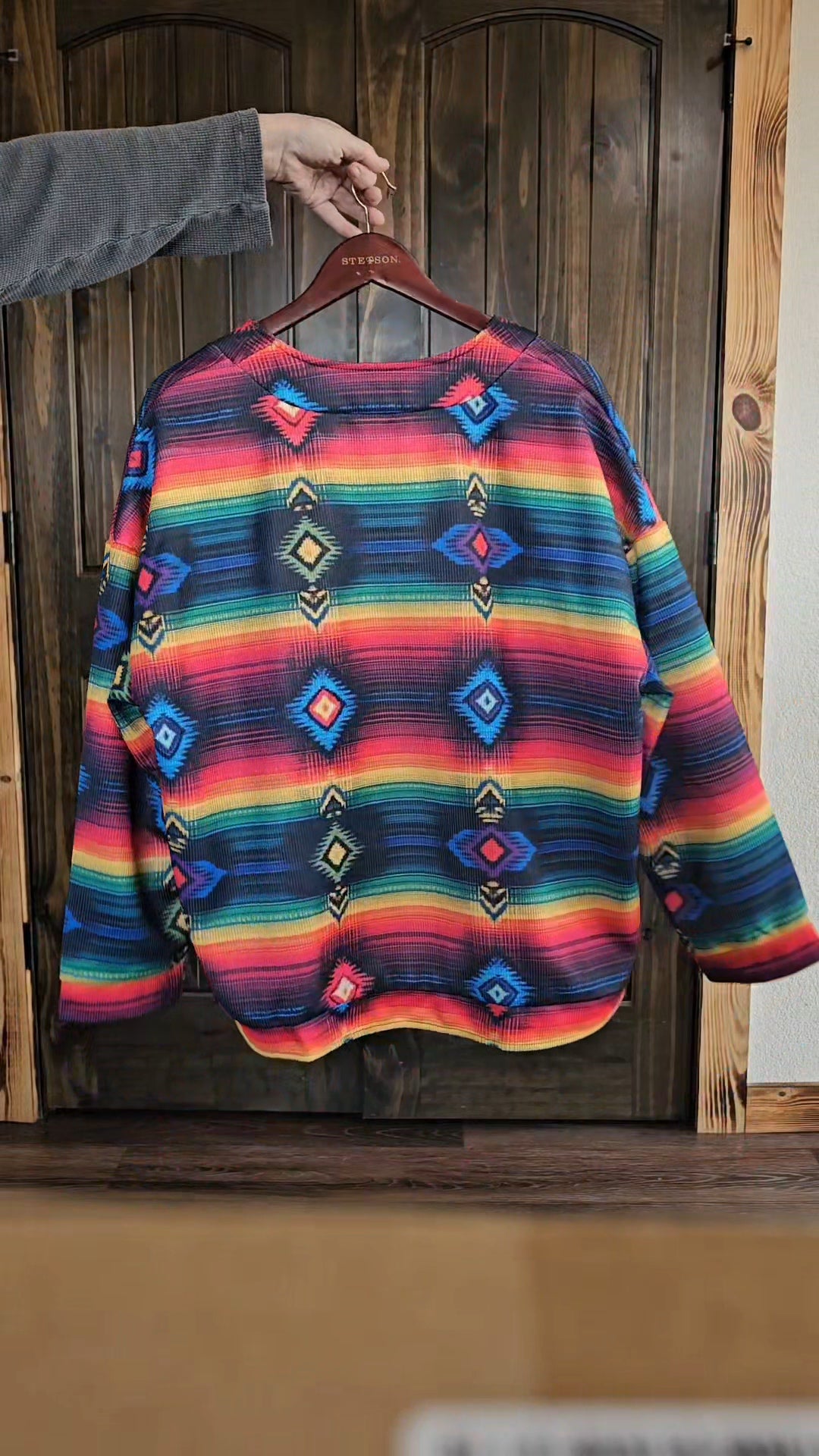Colores de Mexico Serape Drop Shoulder Cardigan