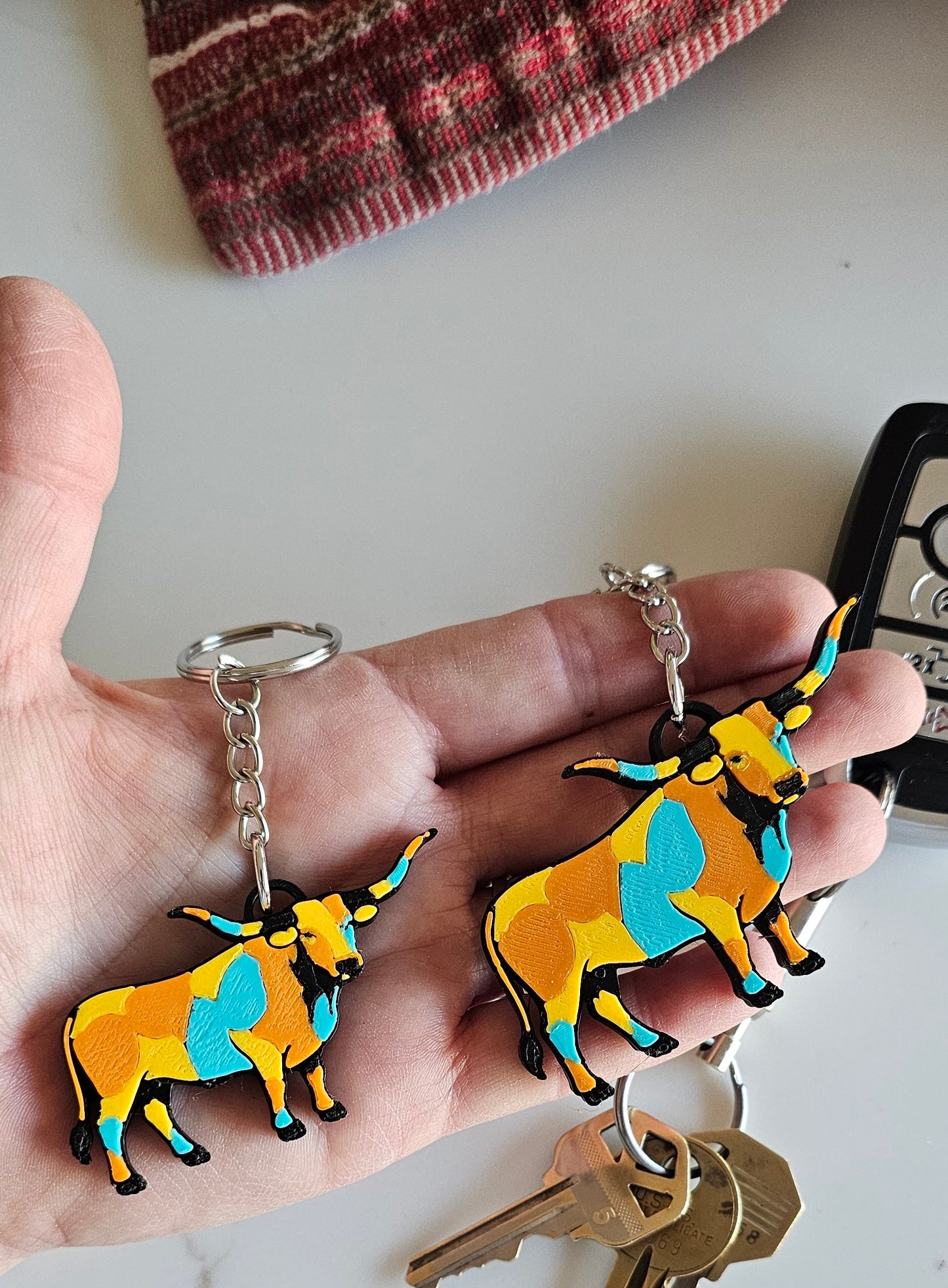 Western Minimalist Purse Charm or Keychain - choice of styles