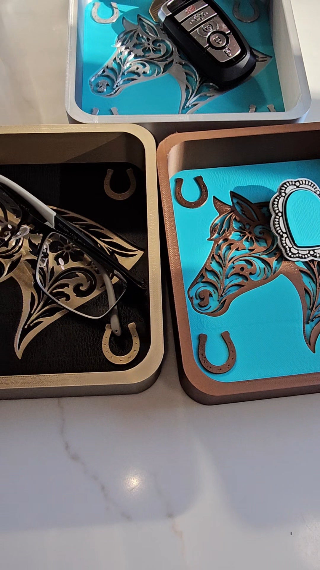 Baha Ranch Year of the Horse Equine Accessory Tray Western - choice of colors - Made in America