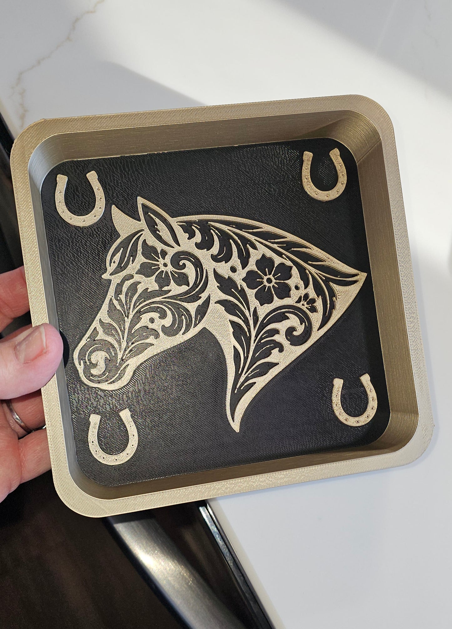 Baha Ranch Year of the Horse Equine Accessory Tray Western - choice of colors - Made in America