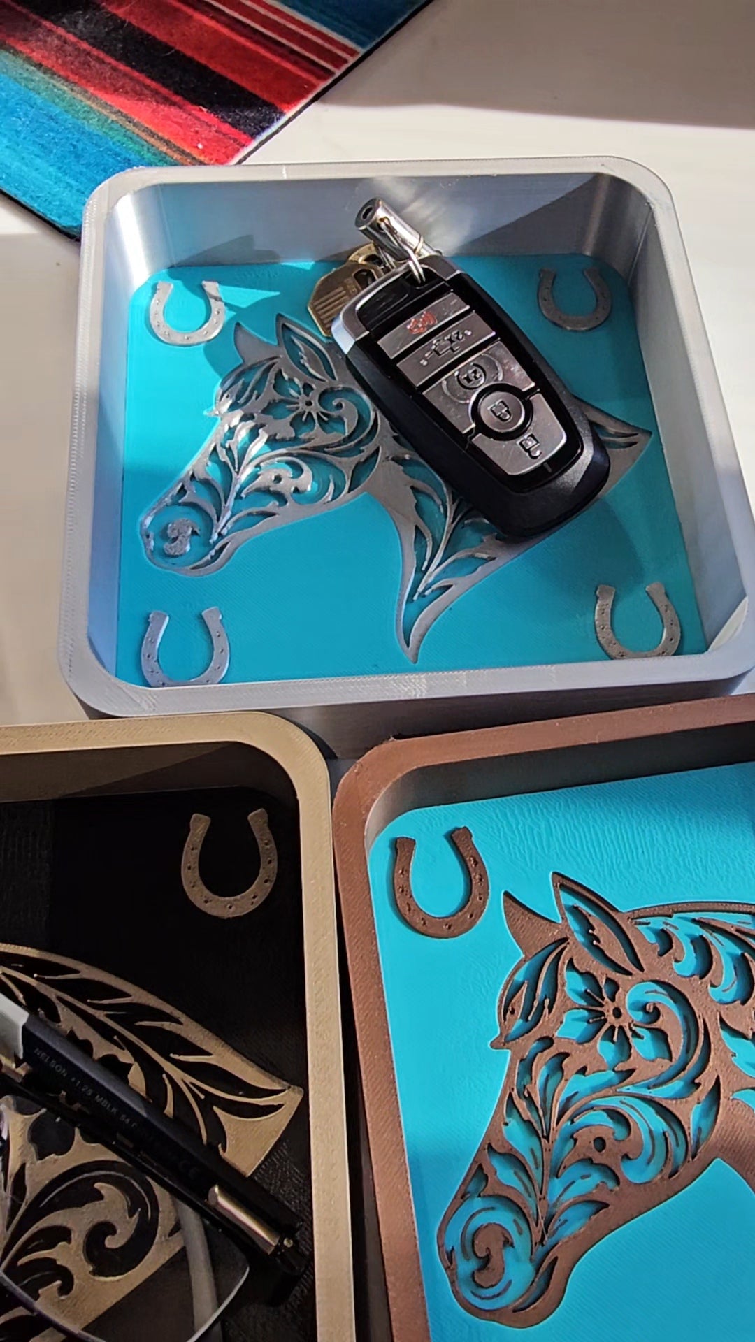 Baha Ranch Year of the Horse Equine Accessory Tray Western - choice of colors - Made in America