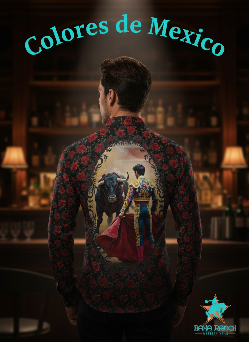Colores de Mexico Matador & Bull Button Up Shirt