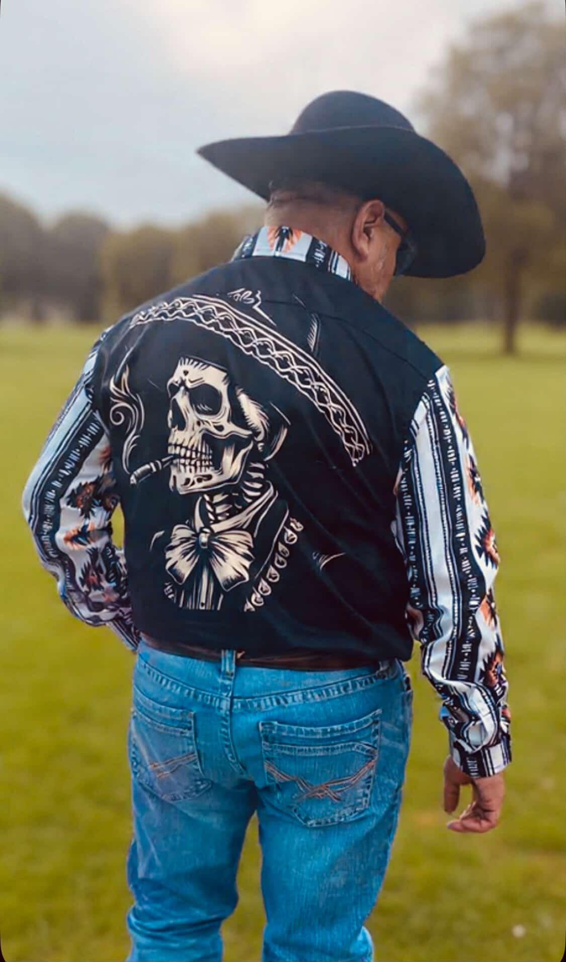 Colores De Mexico Mariachi Aztec Button Up Shirt