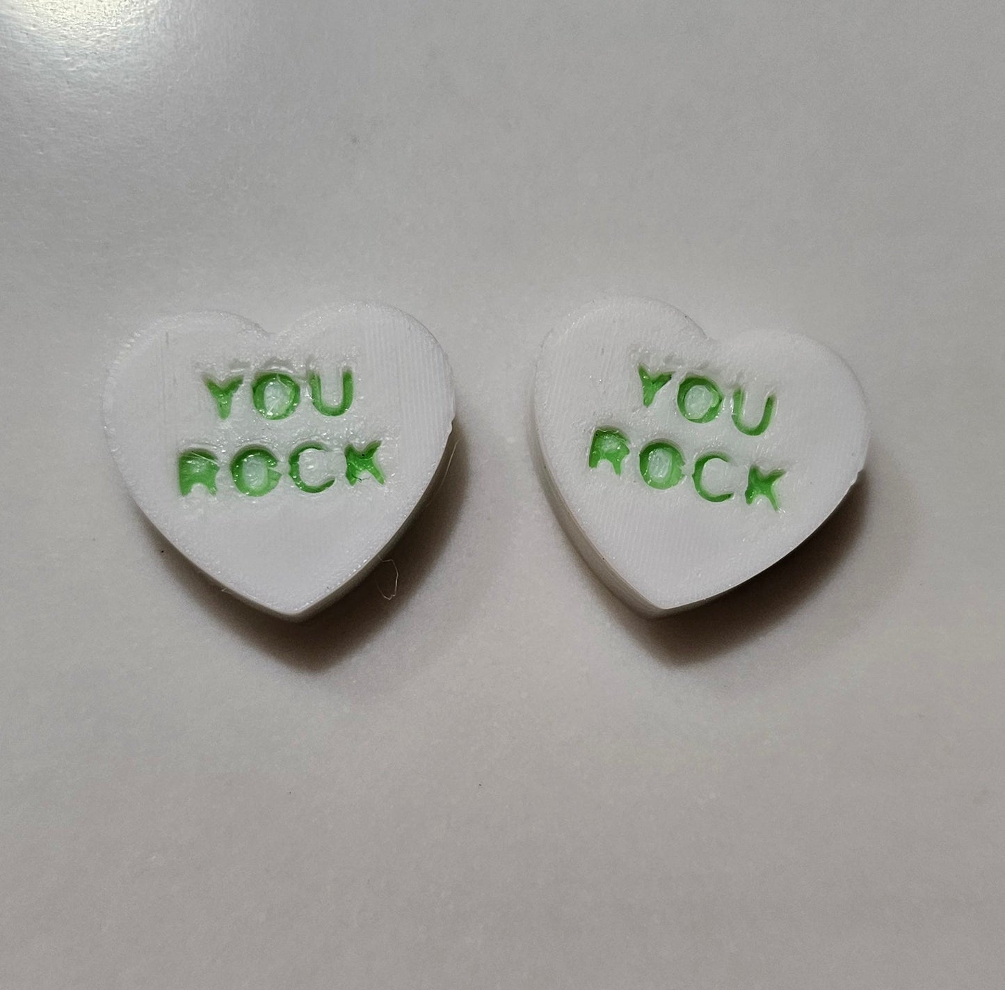 3d Printed Candy Conversation Heart Pins or Earrings Made in America