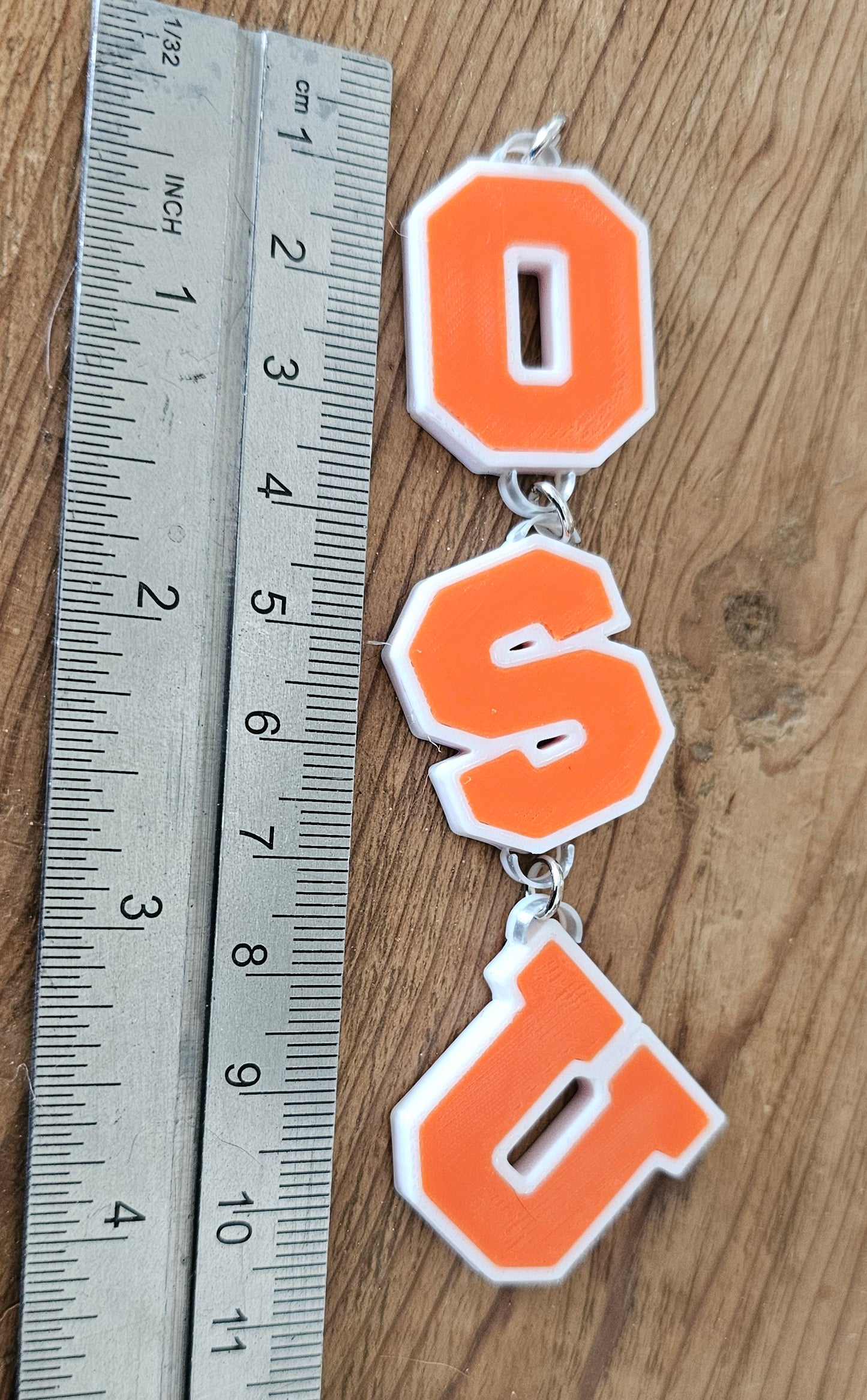 OSU College Oklahoma University Collegiate Letter Necklace Earrings