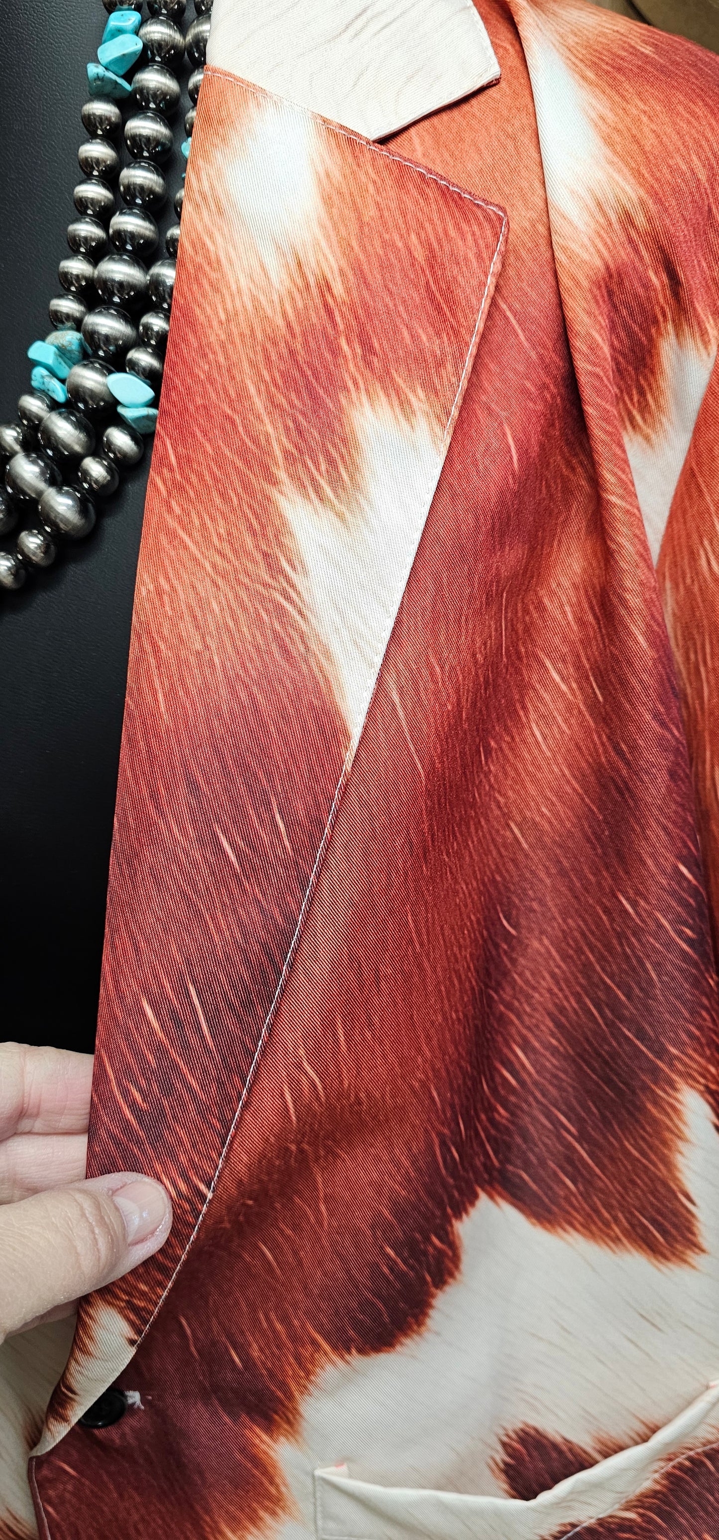 Cowhide Print blazer