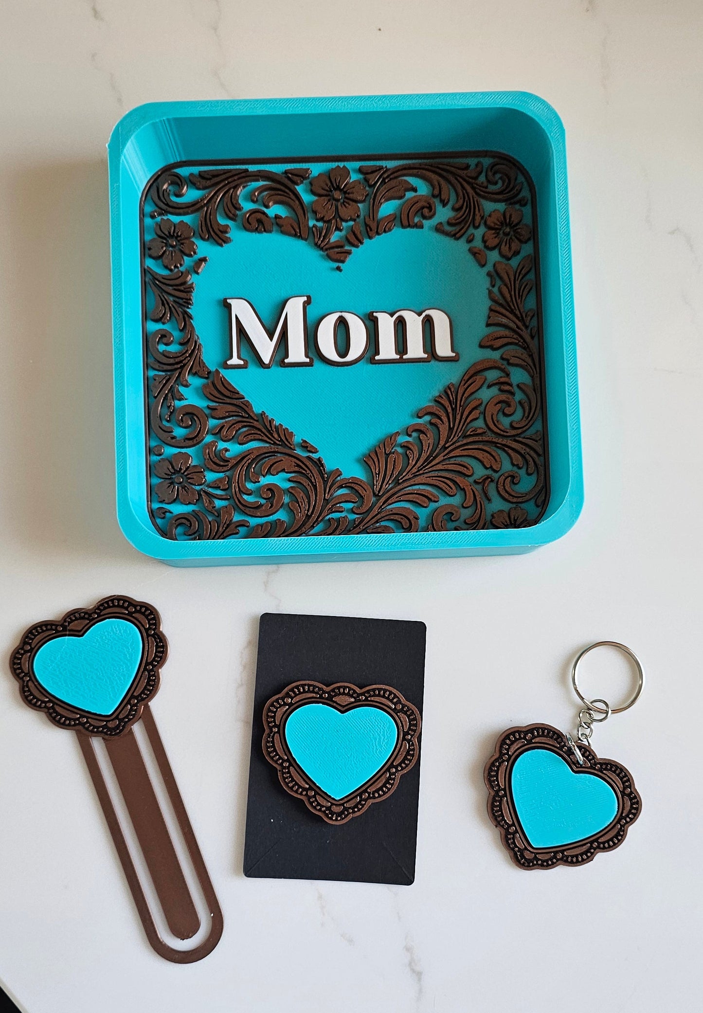 Baha Ranch 3D Deluxe Mom Gift Set Mother's day Tray Keychain Pin Bookmark