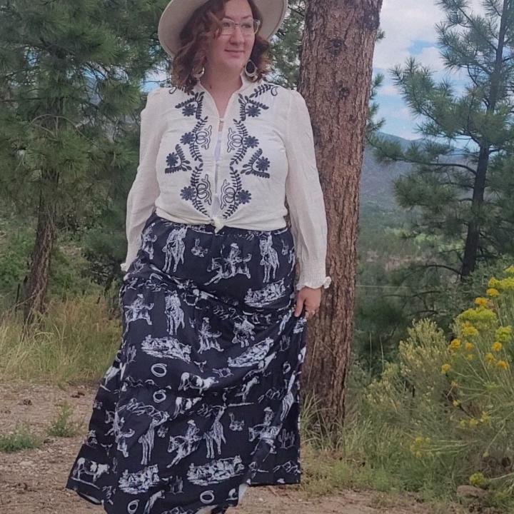Baha Ranch Ranch Life Western Tiered Prairie Maxi Skirt
