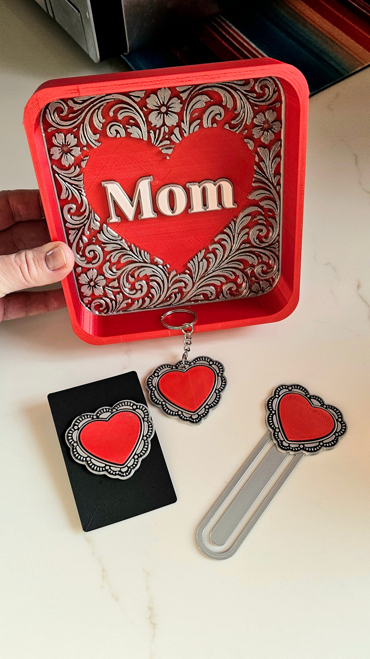 Baha Ranch 3D Deluxe Mom Gift Set Mother's day Tray Keychain Pin Bookmark