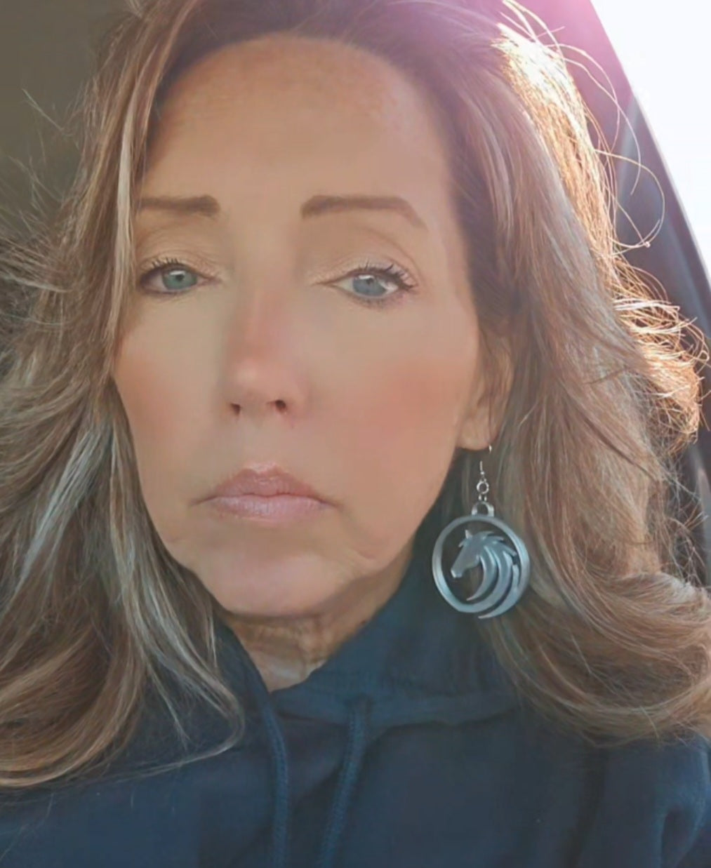 Baha Ranch 3D Print Silver Silk western Earrings Choice of styles Made in America