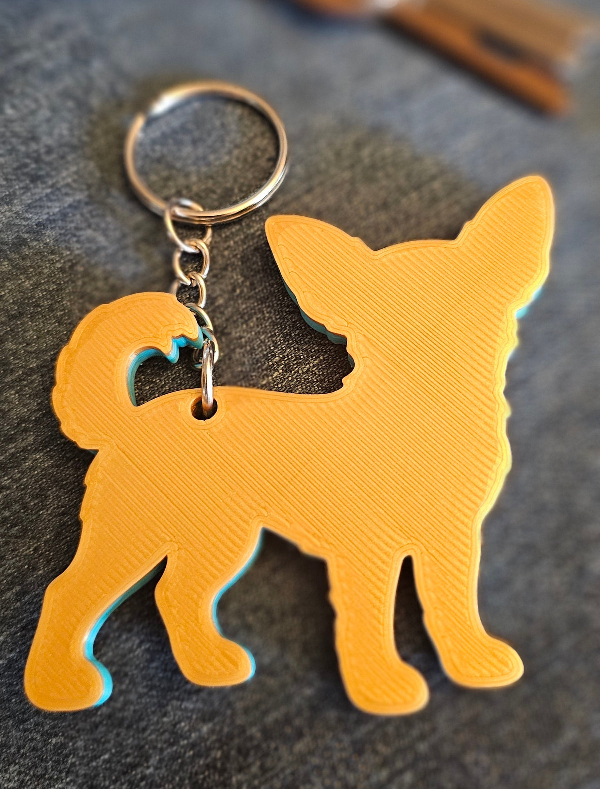 3D Print Chihuahua Tooled Keychain Made in America