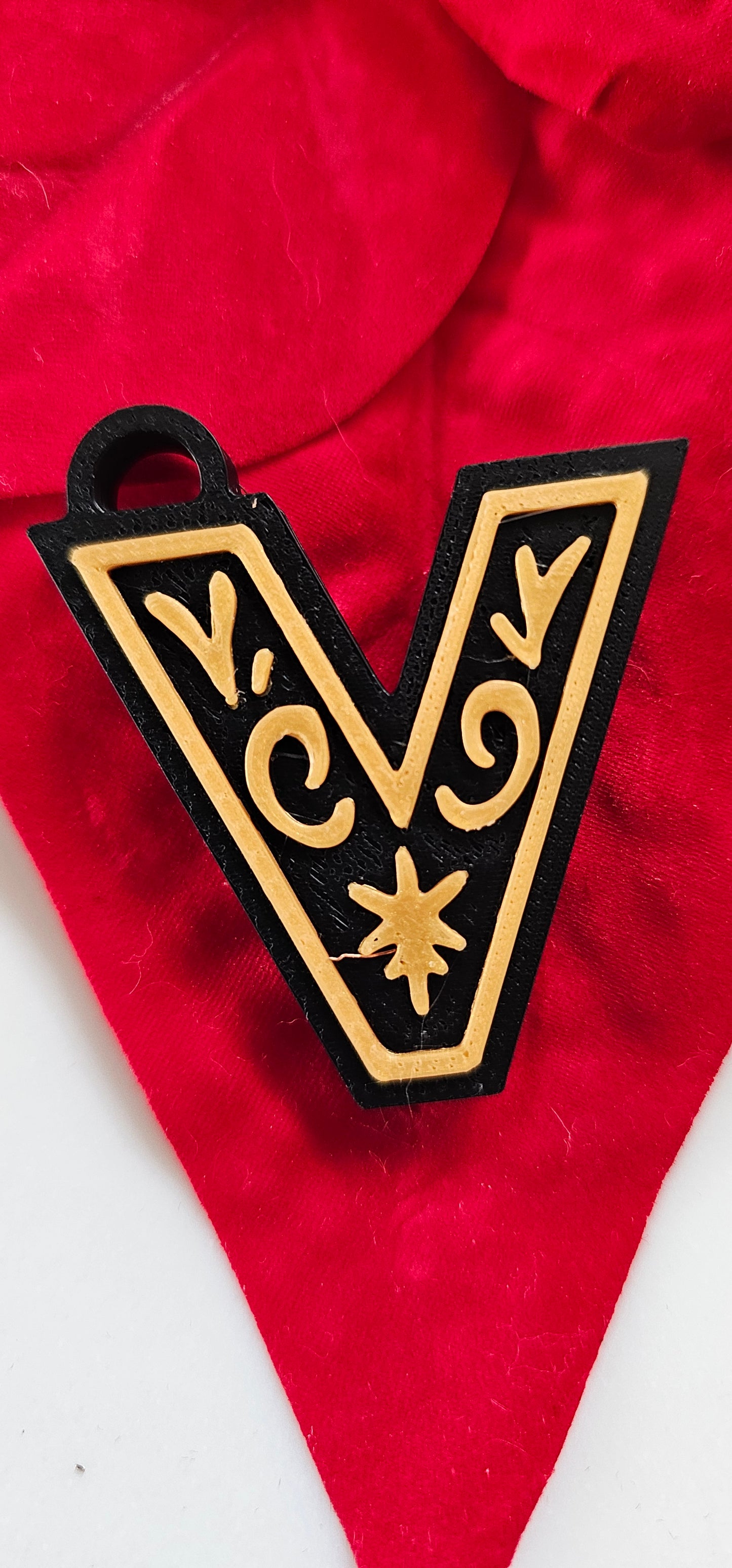 3D Print Tooled Leather Look Initial Pendant on Leather Necklace Made in America