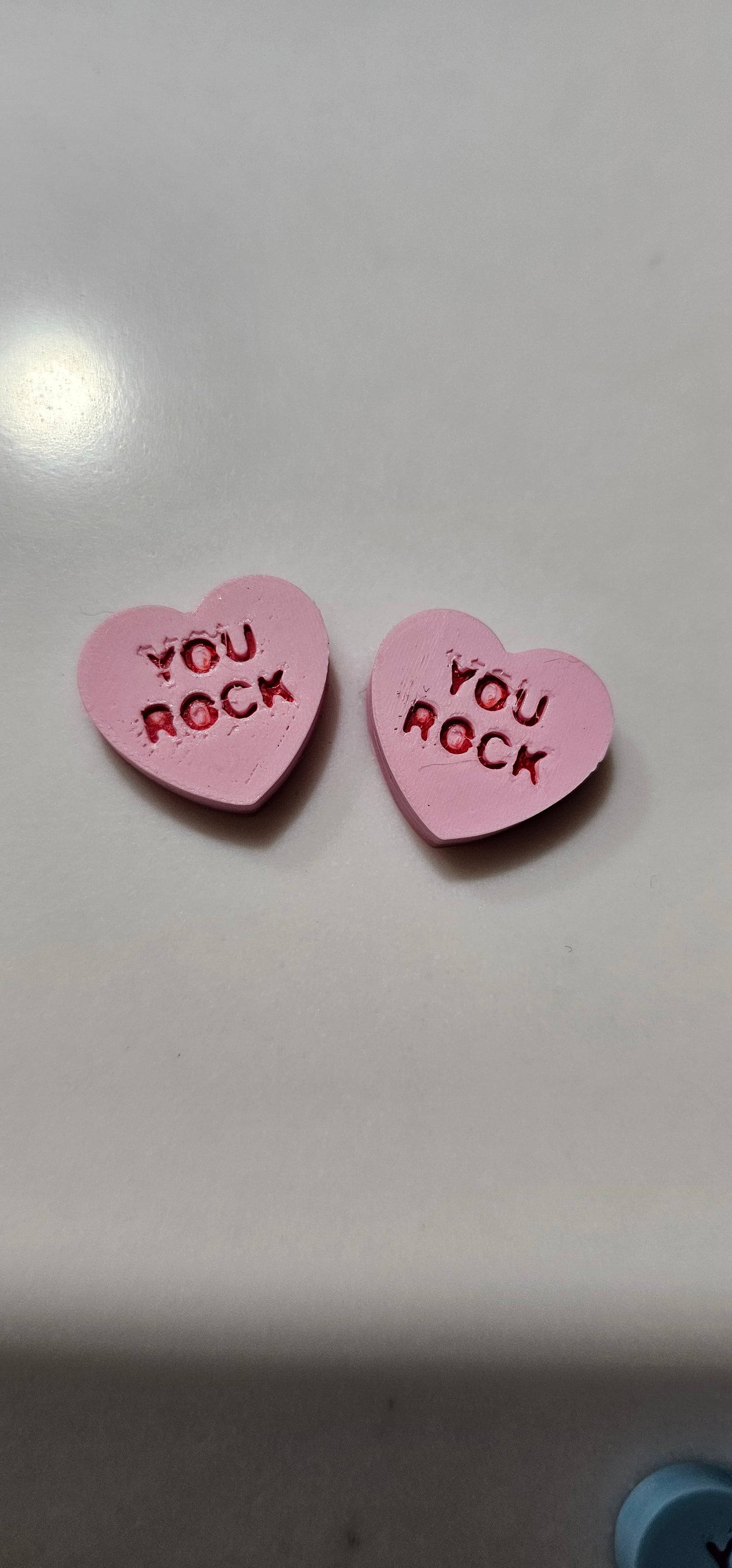 3d Printed Candy Conversation Heart Pins or Earrings Made in America