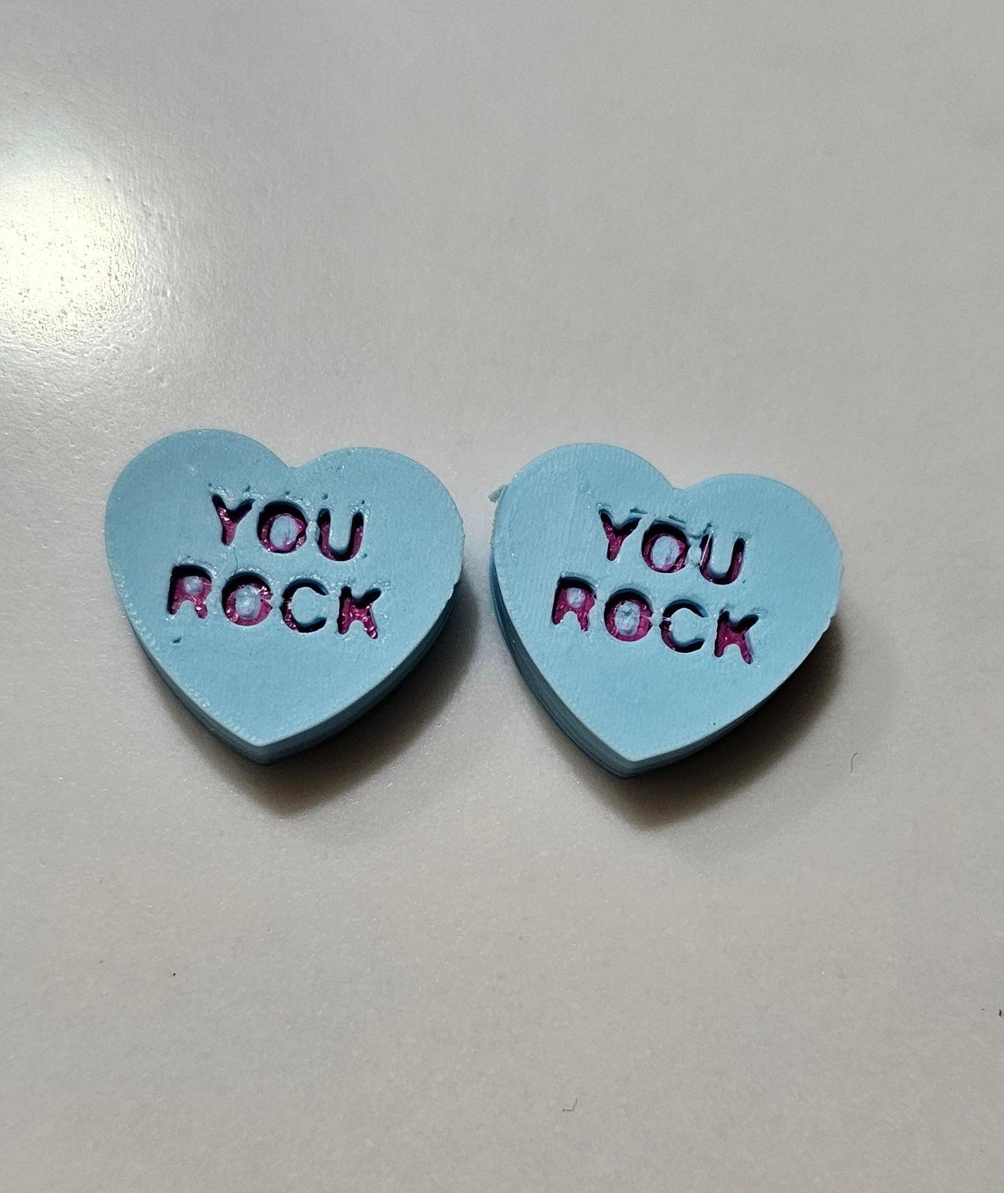 3d Printed Candy Conversation Heart Pins or Earrings Made in America