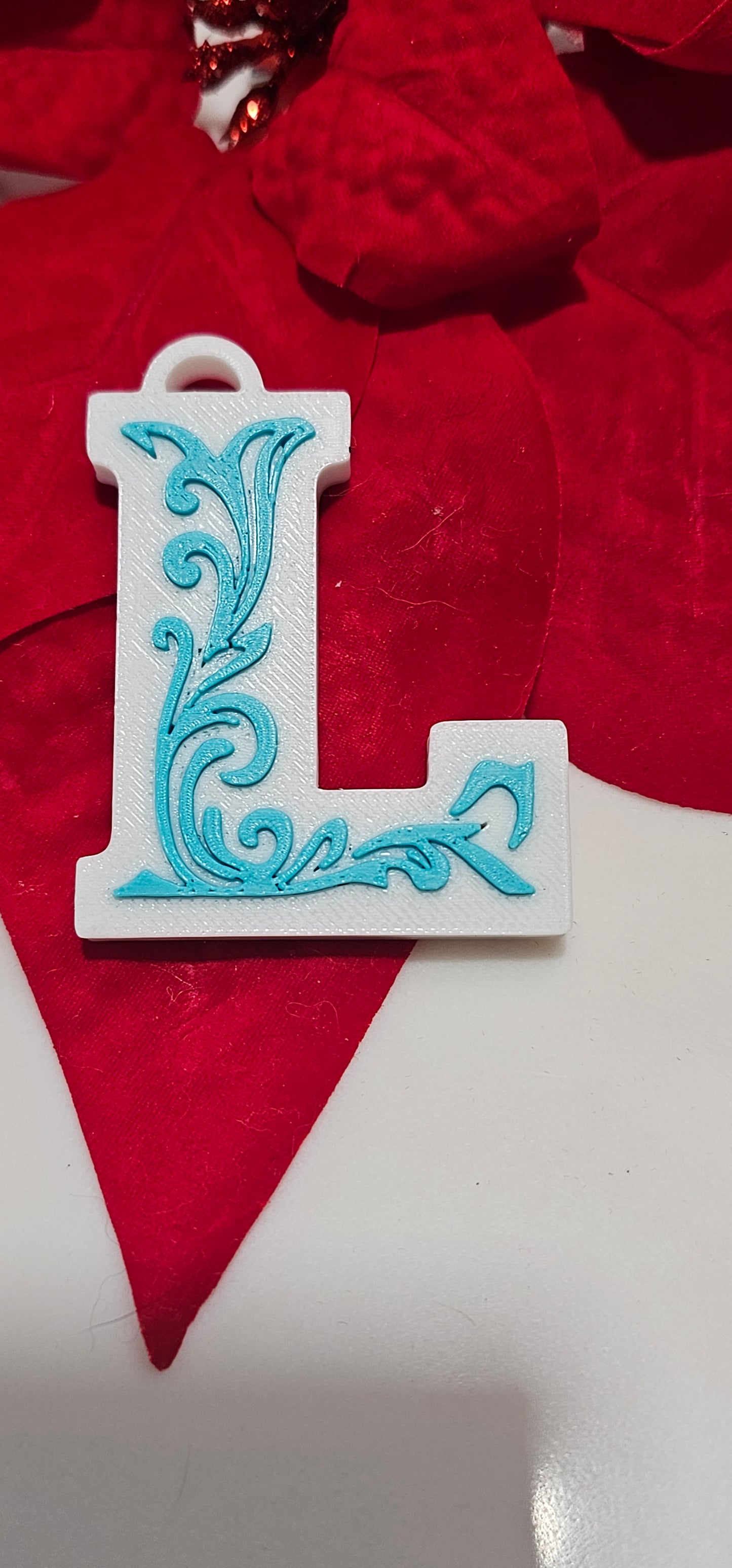 3D Print Tooled Leather Look Initial Pendant on Leather Necklace Made in America