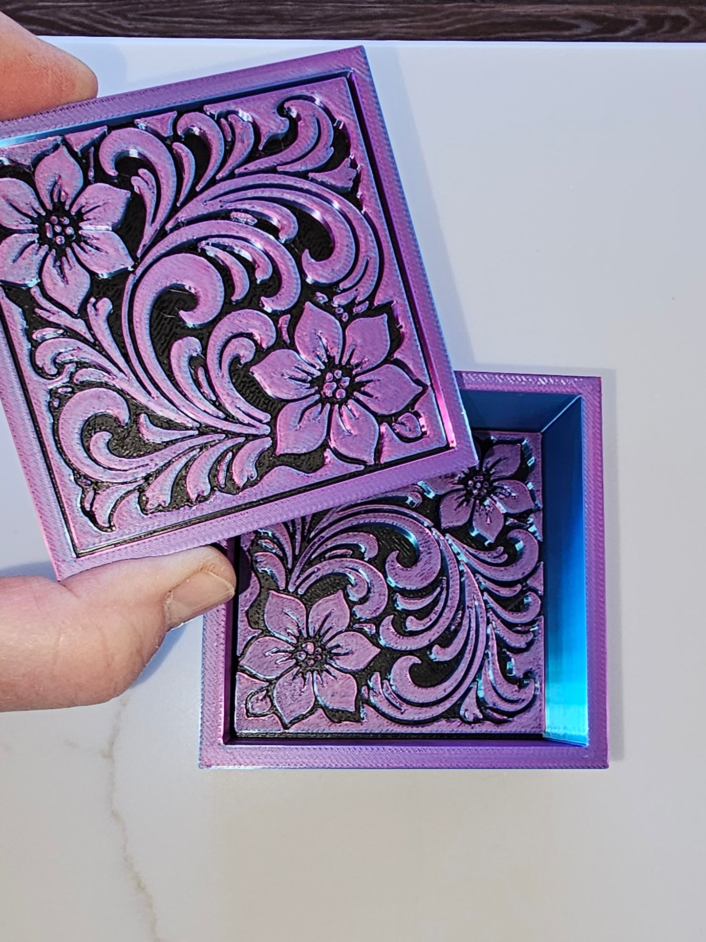 Baha Ranch 3D Tooled Gift Box - choice of colors and sizes