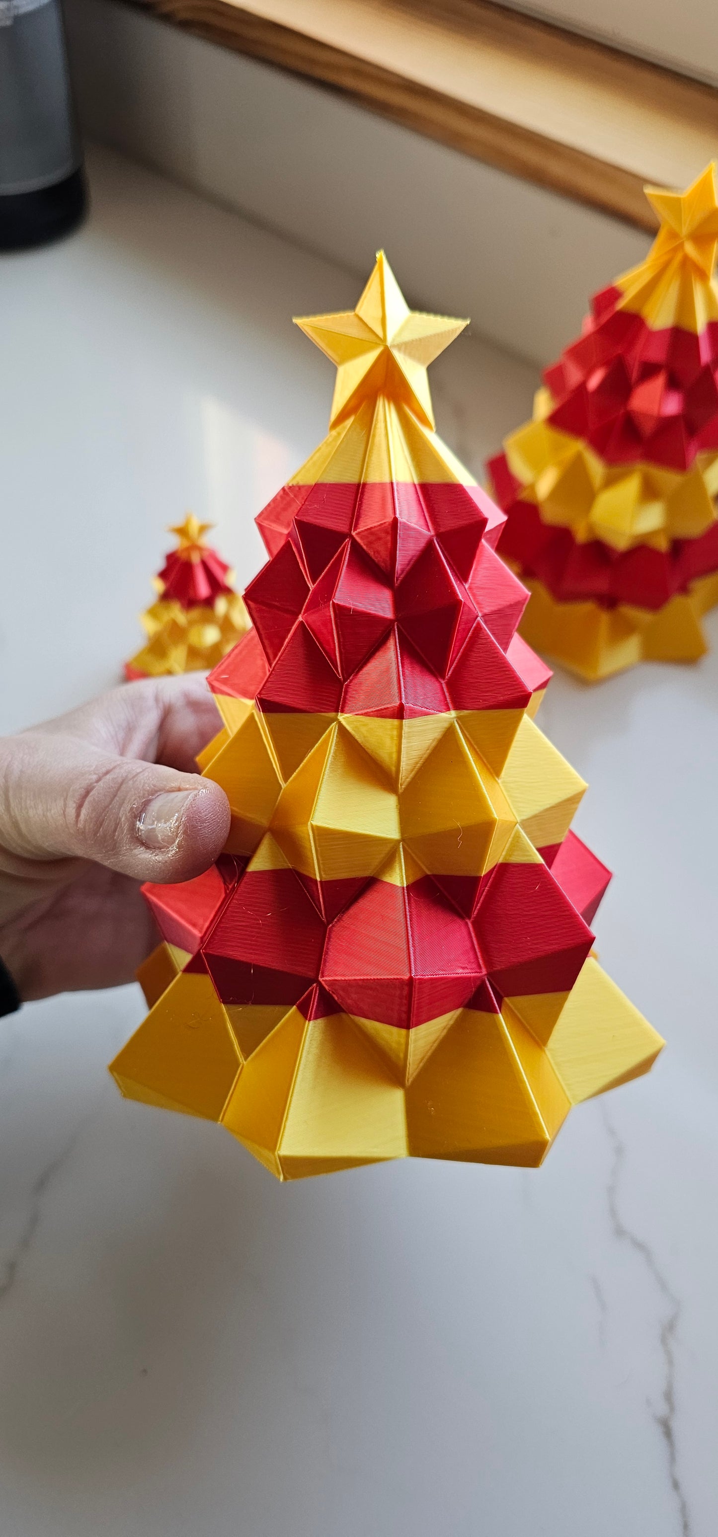 3D Print Small or Large Christmas Tree Chiefs Gold Red Kansas City KC Made in America