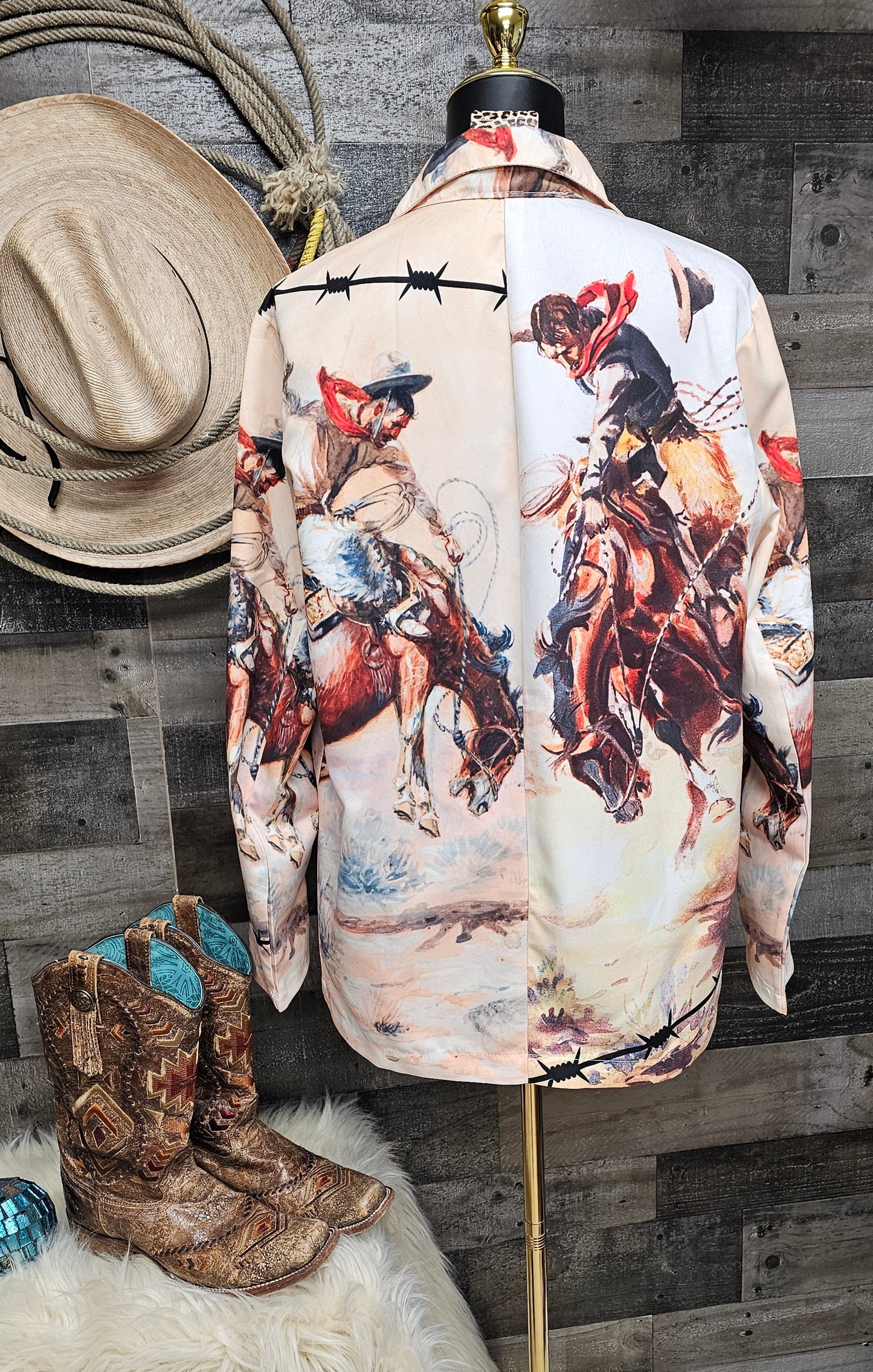 Yeehaw Cowboy Vintage Western Retro Blazer