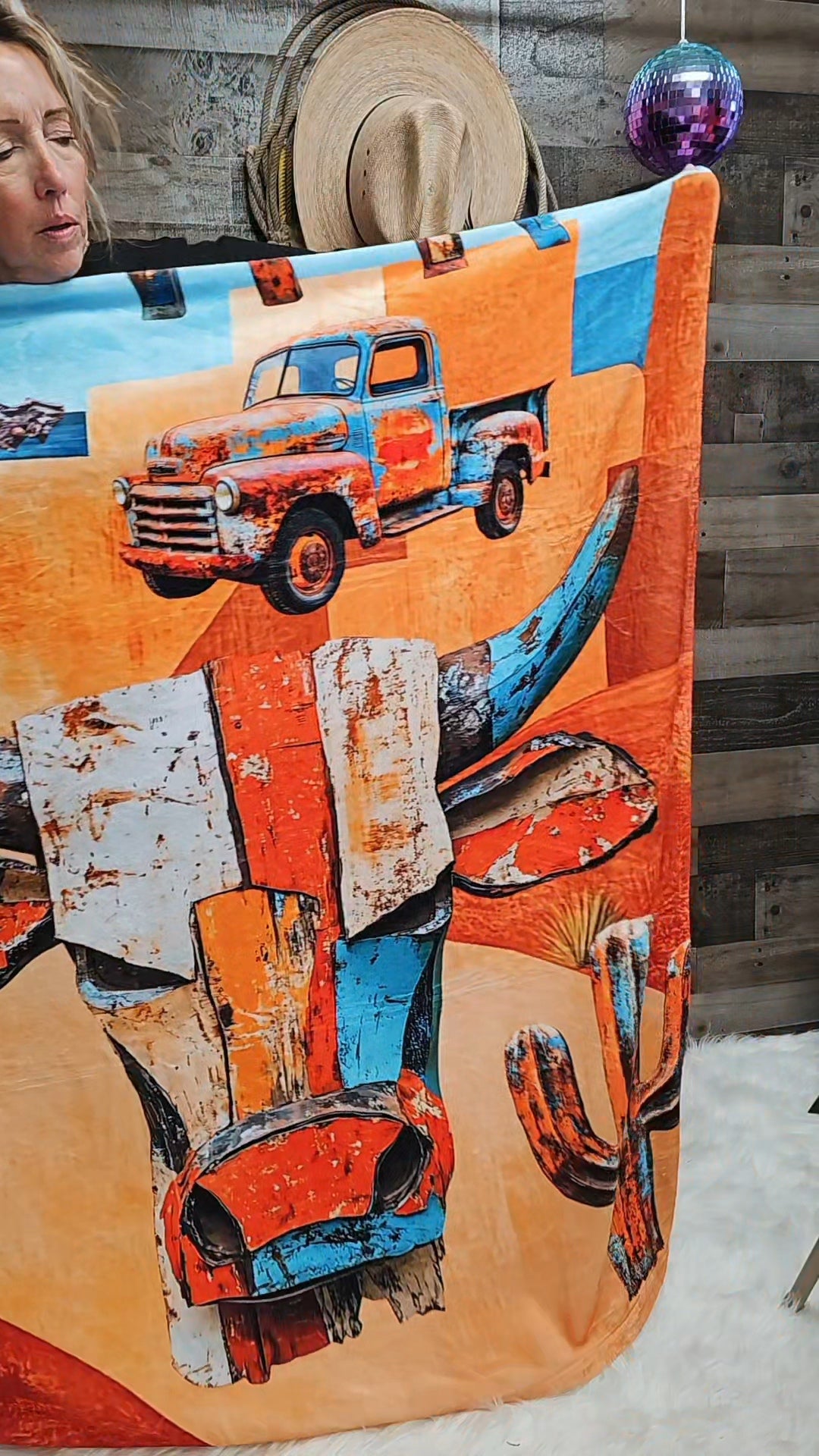 Western Ways Rustic Throw Blanket 60x80 Ultra-Soft Micro Fleece Made in America