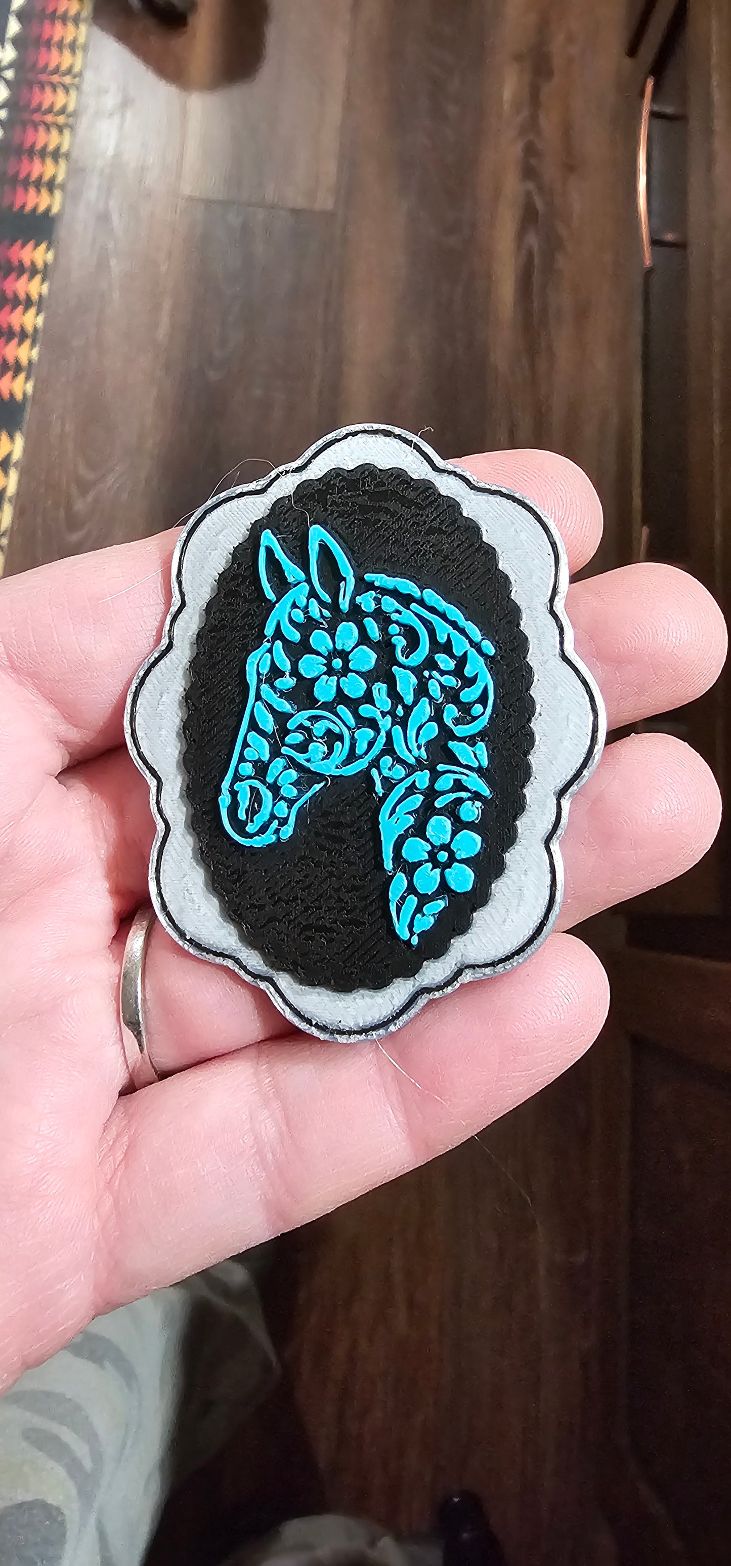 Baha Ranch 3D Horse Equine Bookmark Earrings Pin Magnet made in America