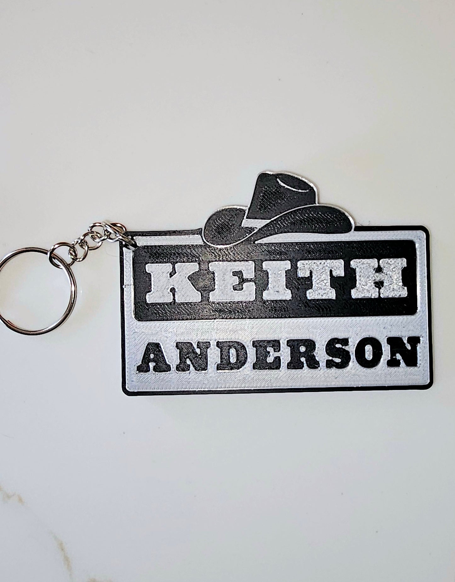 Keith Anderson Keychains 3d Printed Western Concert Cpwboy