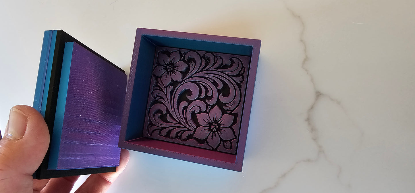 Baha Ranch 3D Tooled Gift Box - choice of colors and sizes