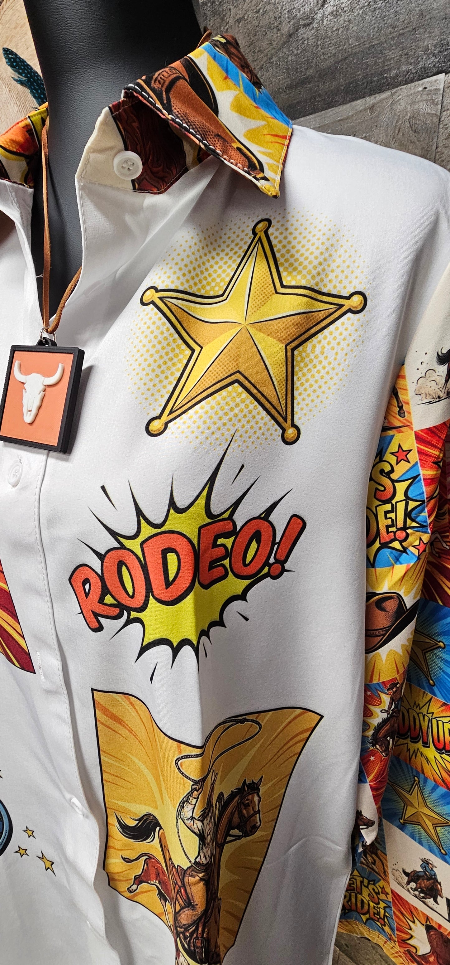 Baha Ranch The Comic Corral Western Rodeo Blouse
