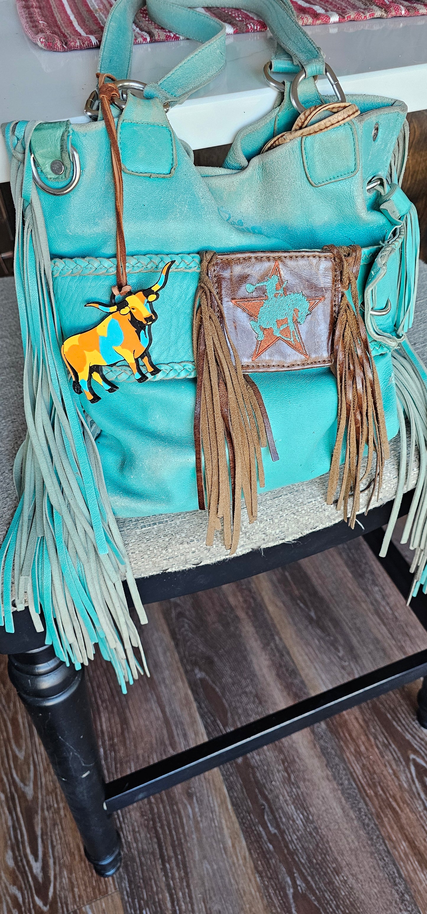 Western Minimalist Purse Charm or Keychain - choice of styles