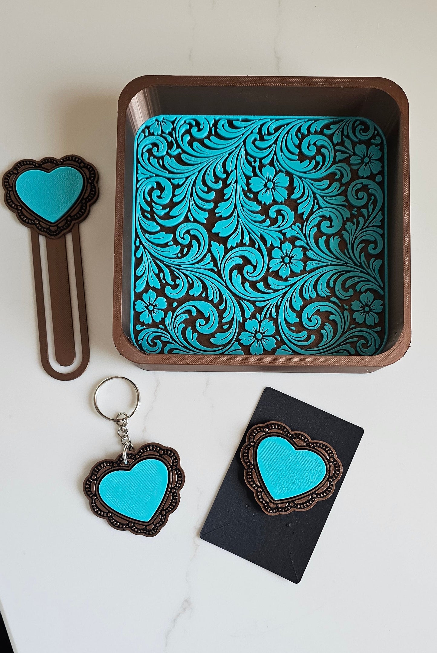 Baha Ranch 3D Deluxe Mom Daughter Bride Gift Set  Tray Keychain Pin Bookmark