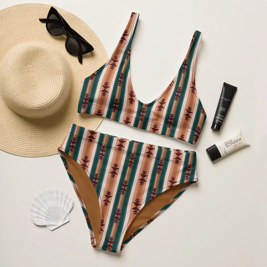 Yeehaw cocoa aztec Bikini XS