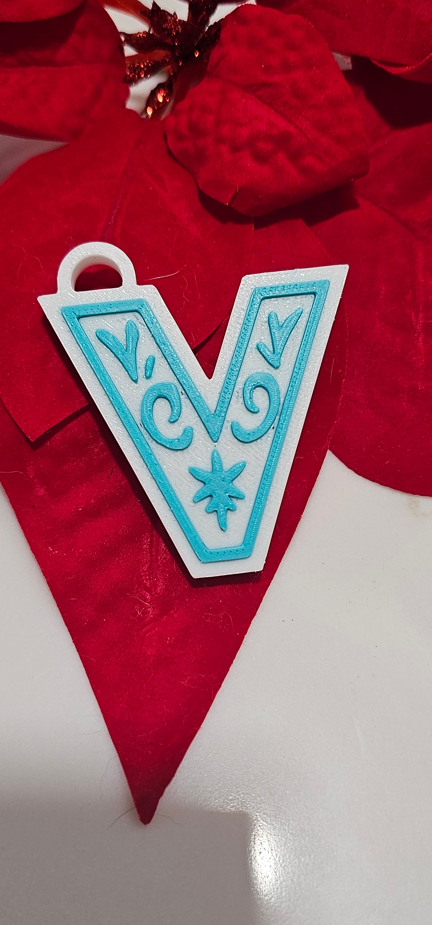 3D Print Tooled Leather Look Initial Pendant on Leather Necklace Made in America