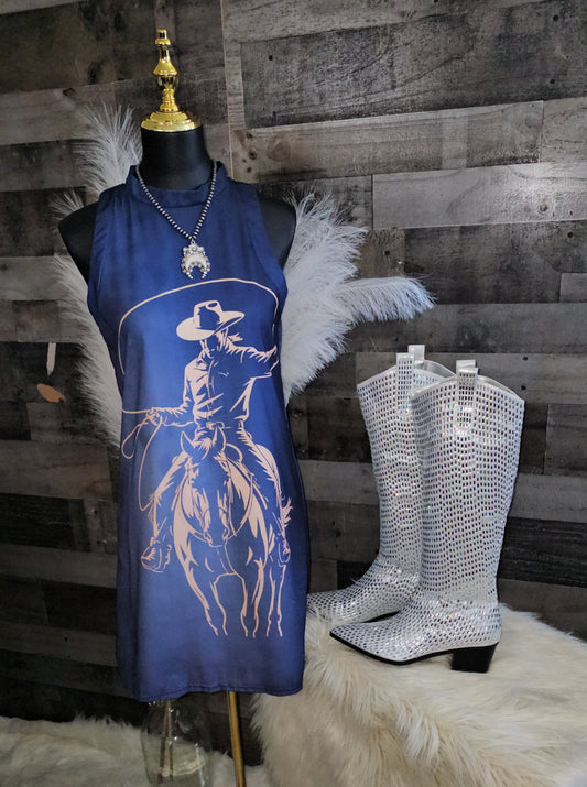 Baha Ranch Cowboy Days Mini Dress Ready to Ship