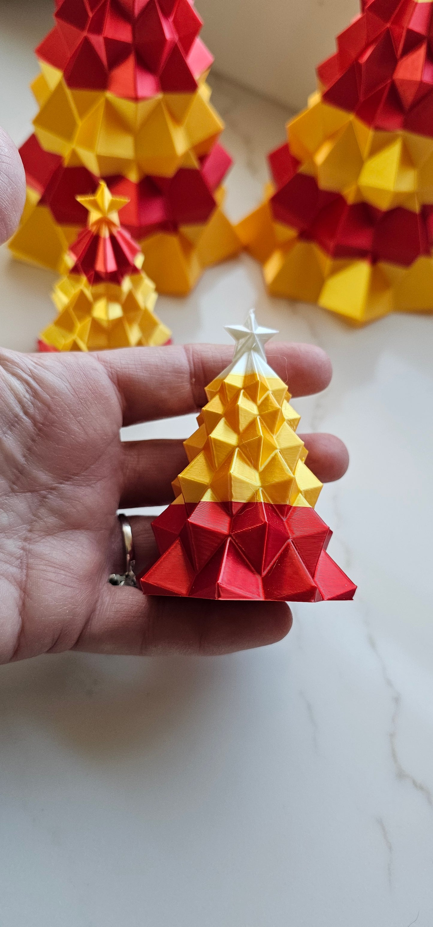 3D Print Small or Large Christmas Tree Chiefs Gold Red Kansas City KC Made in America