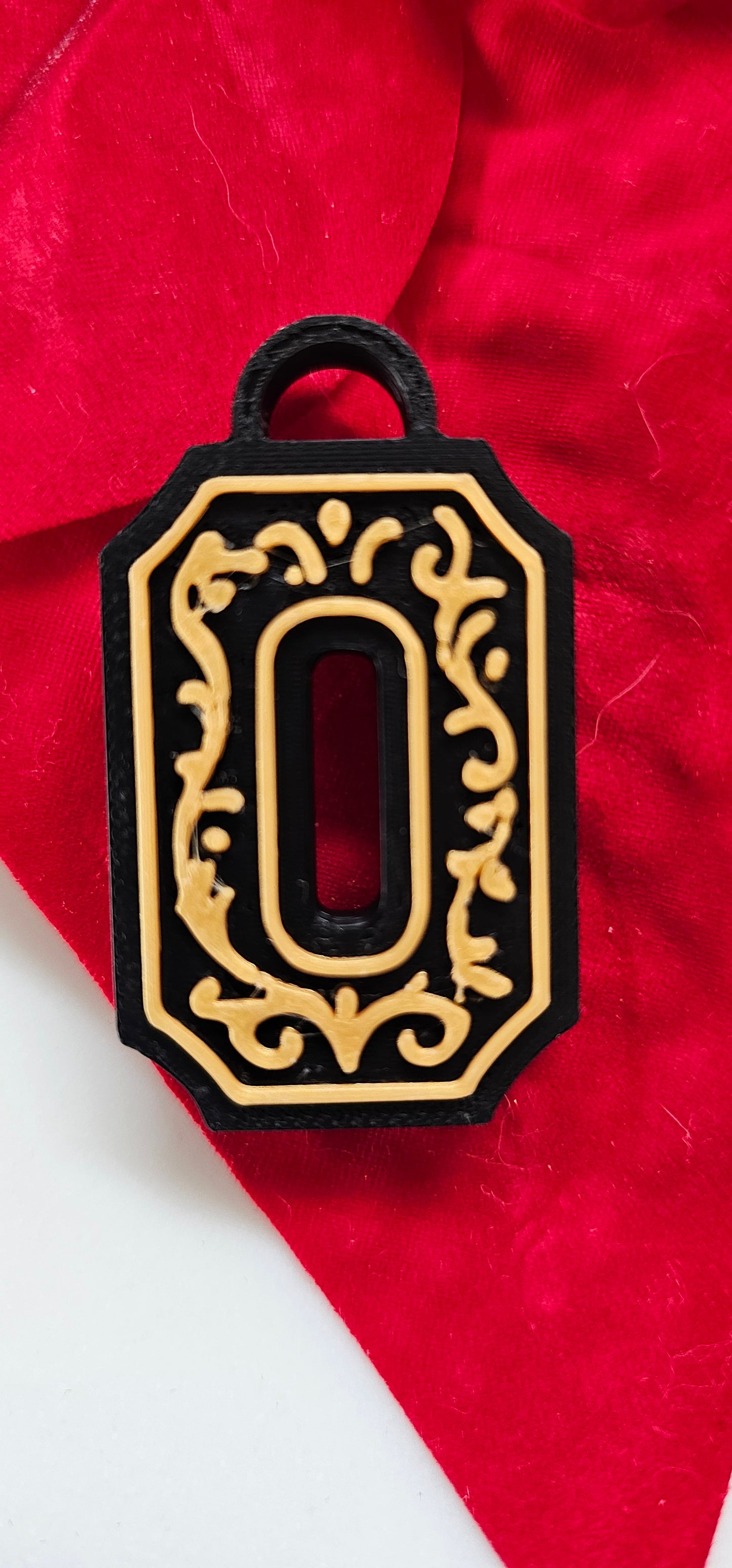 3D Print Tooled Leather Look Initial Pendant on Leather Necklace Made in America