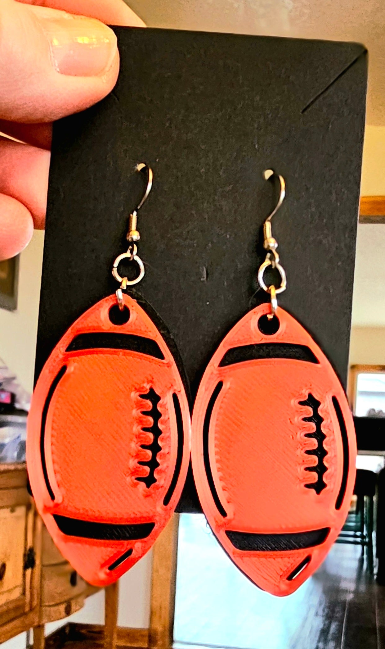 FOOTBALL EARRINGS - Customize your Team Colors & Charms