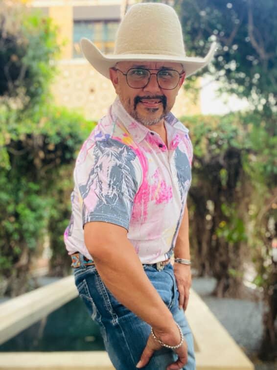 Baha Ranch Retro Pop Western Trail Ride Polo Shirt