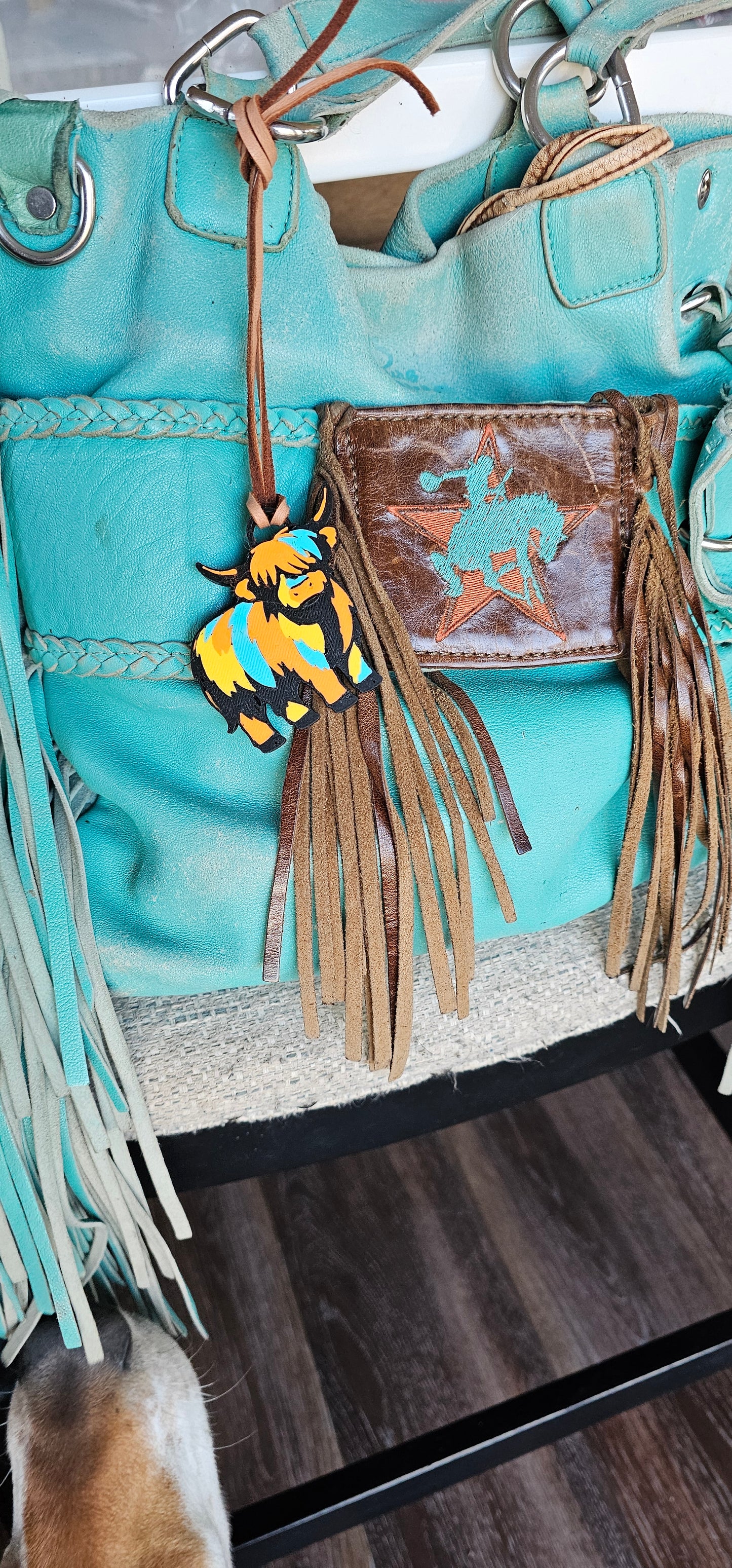 Western Minimalist Purse Charm or Keychain - choice of styles