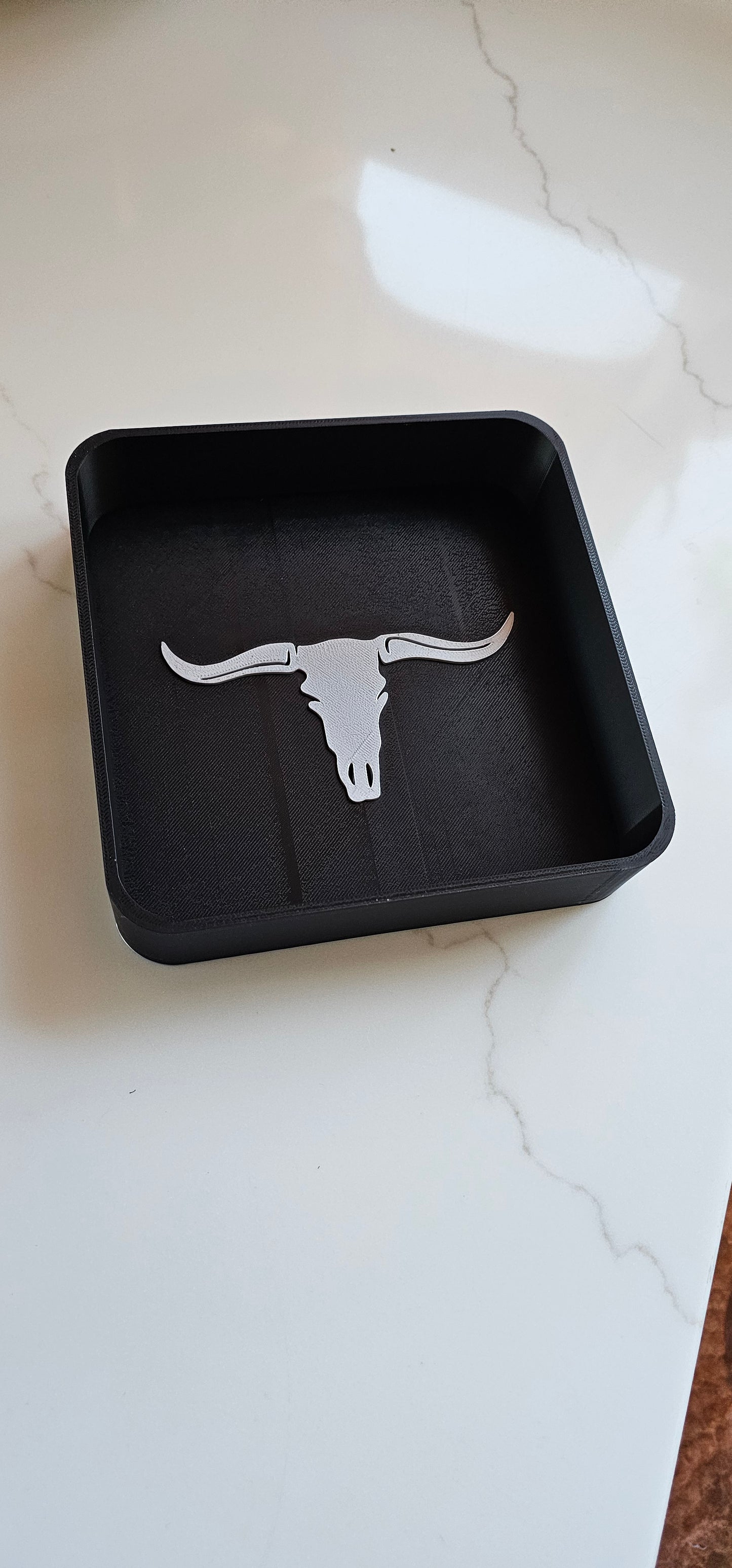 3d Print Western Longhorn Cowboy Cowgirl Accessory Tooled Tray