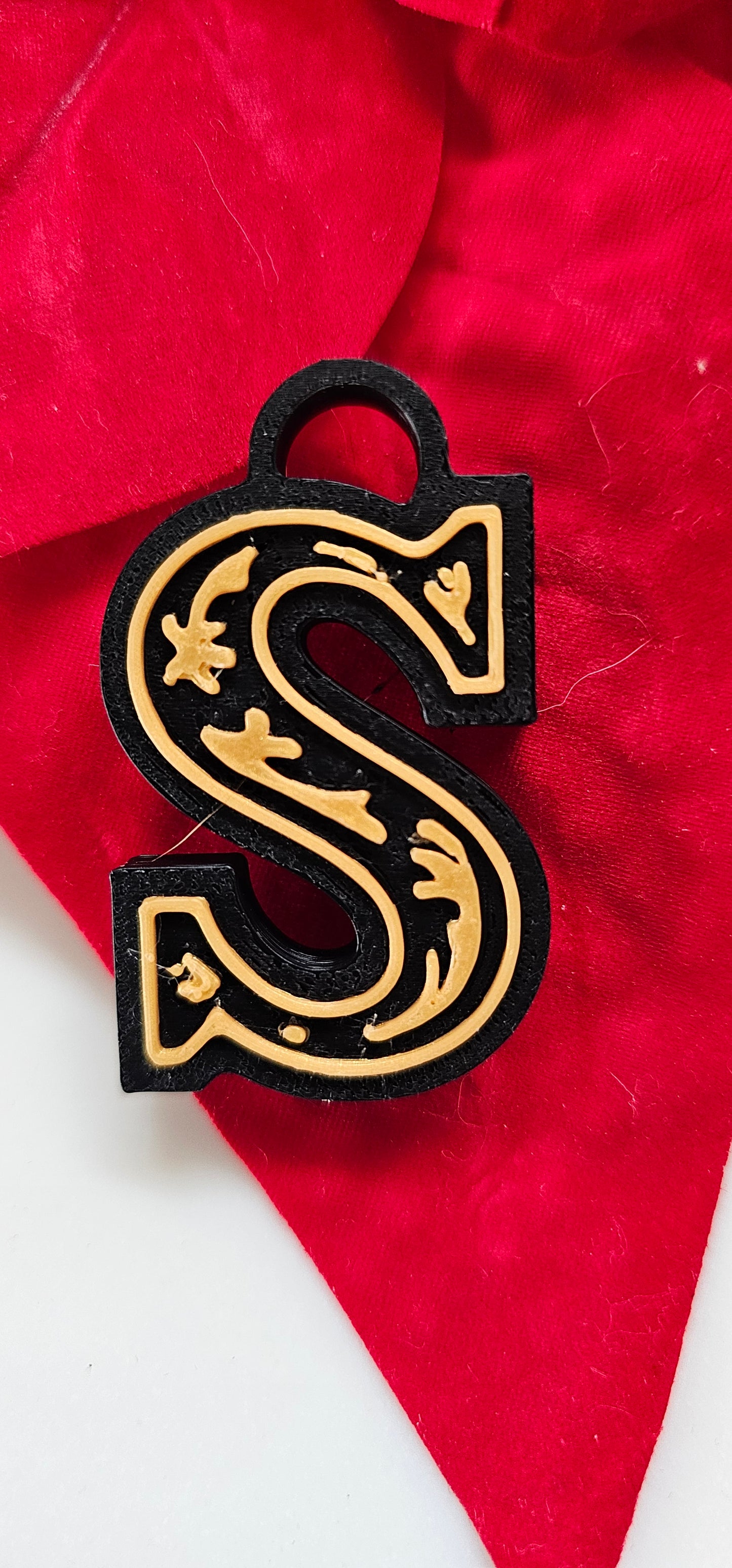 3D Print Tooled Leather Look Initial Pendant on Leather Necklace Made in America