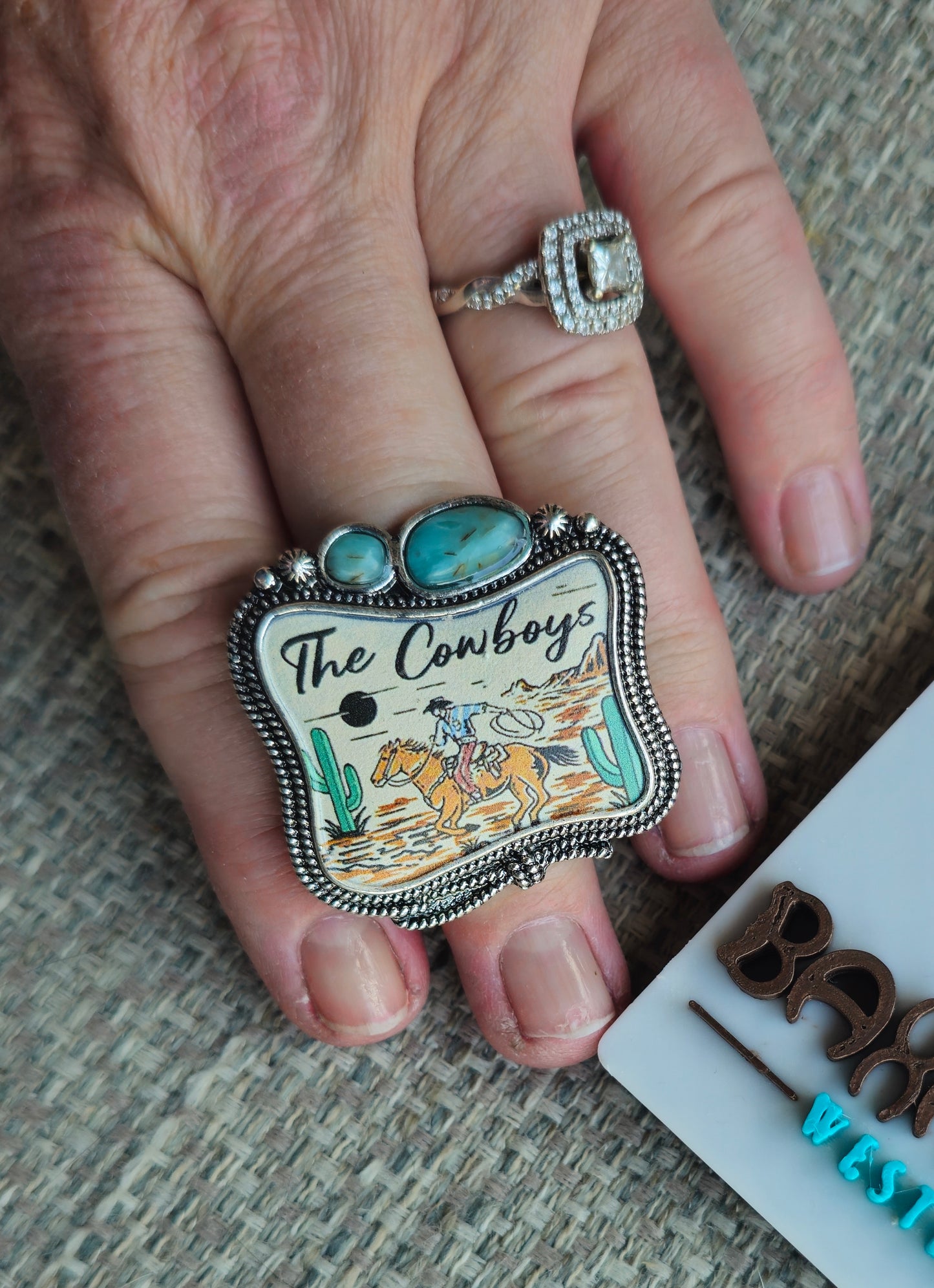 Baha Ranch Cowbits Western Vintage Inspired Stretch Ring