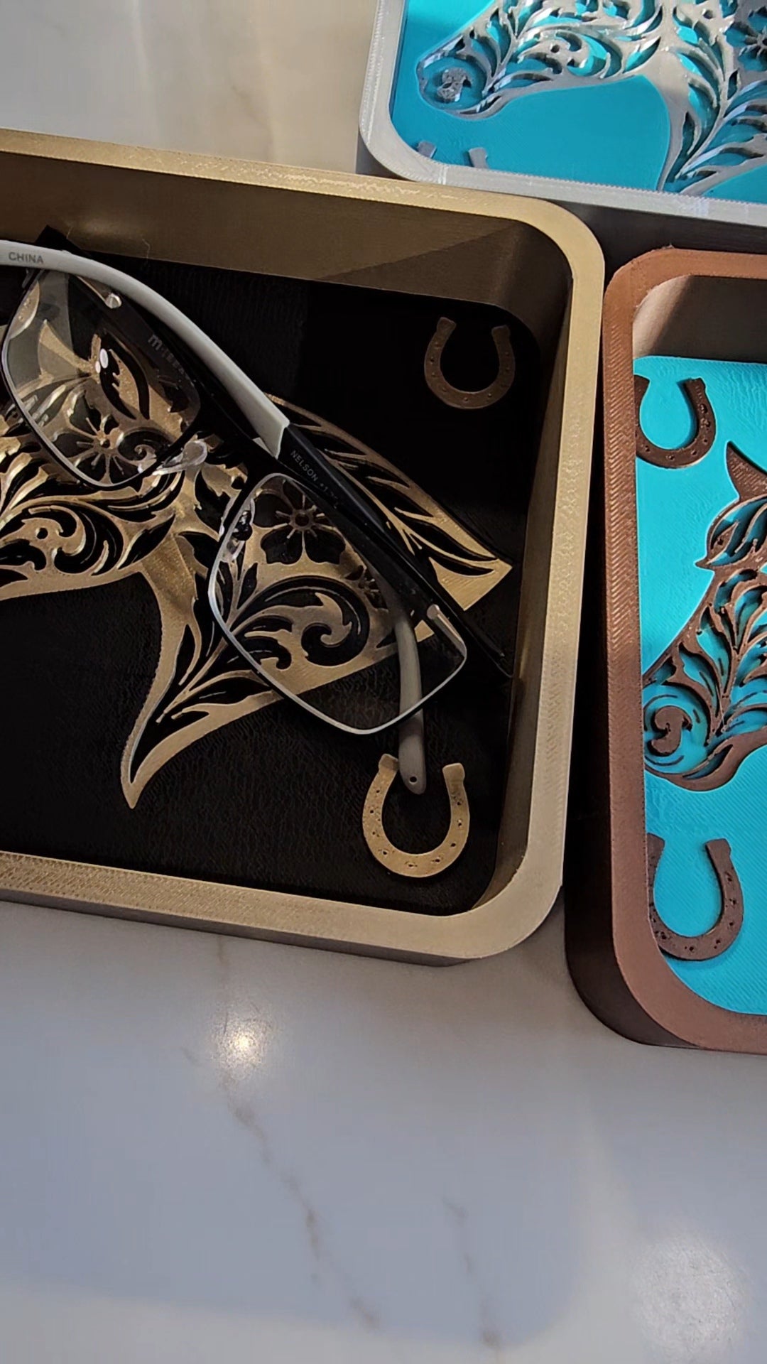 Baha Ranch Year of the Horse Equine Accessory Tray Western - choice of colors - Made in America