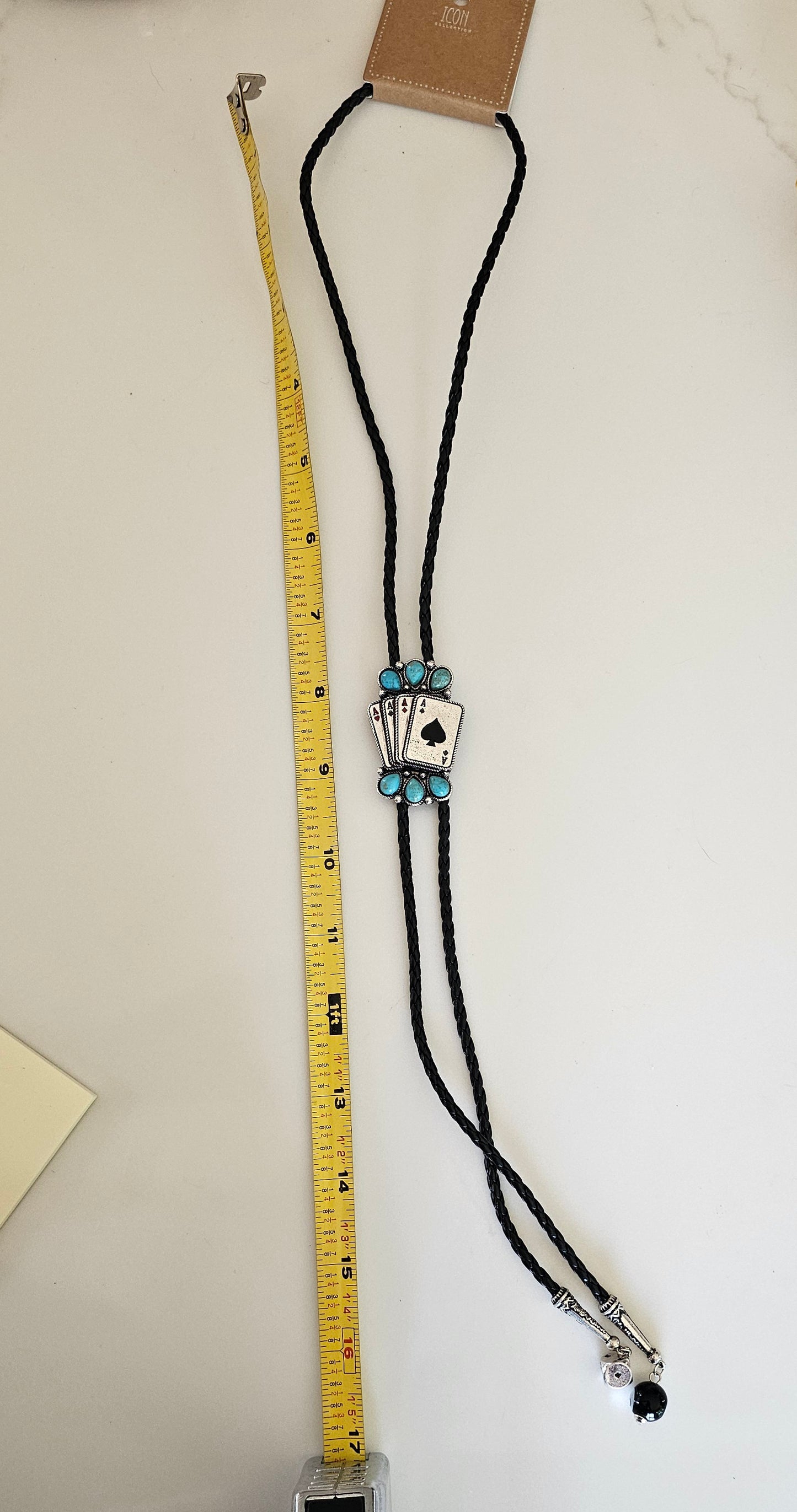 Baha Ranch Playing Cards Gambling NFR Bolo Tie Necklace