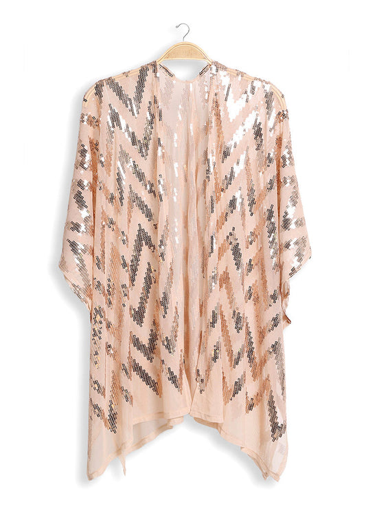 Rose All Day Then Rose Sequin Kimono