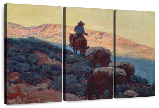 Cowboy On The Trail Wall Art
