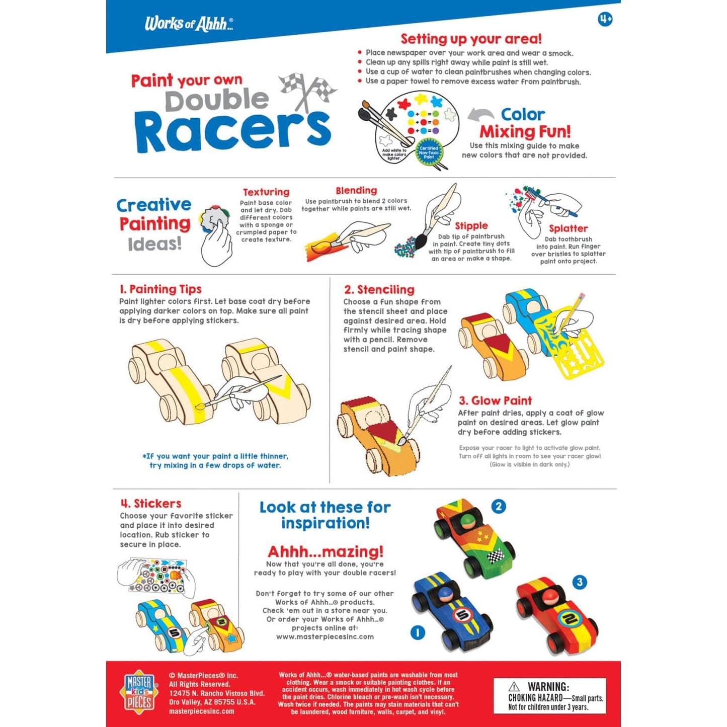 Double Racecars Wood Craft & Paint Kit