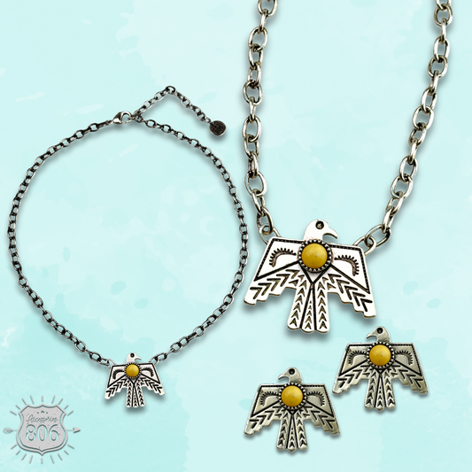Pink Panache Thunderbird necklace set, last call