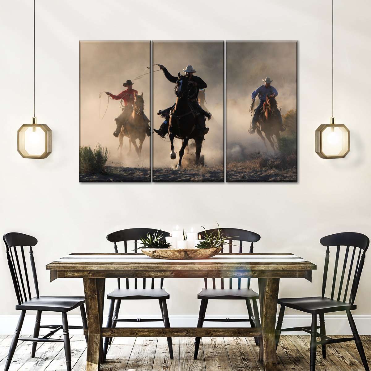 Cowboys In Action Wall Art