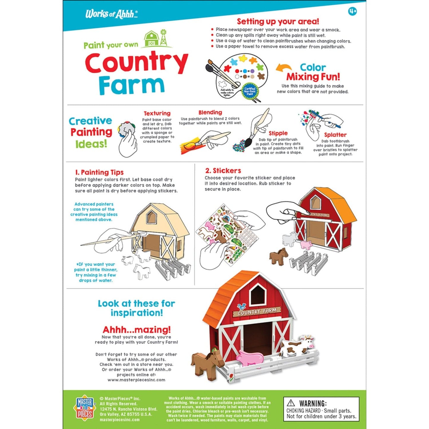 Country Farm Wood Wood Craft & Paint Kit