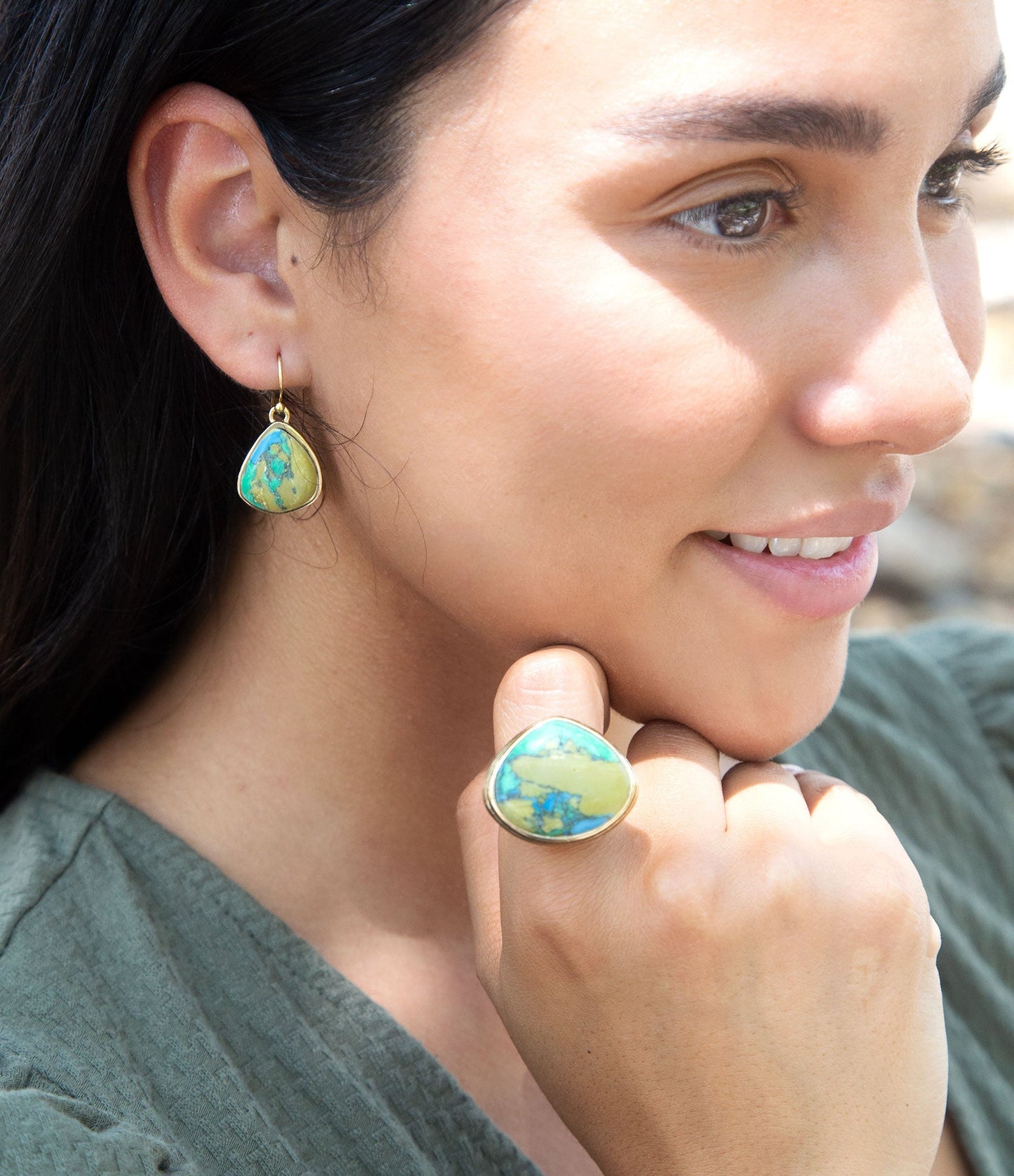 Shades of Earth Magnesite Earrings