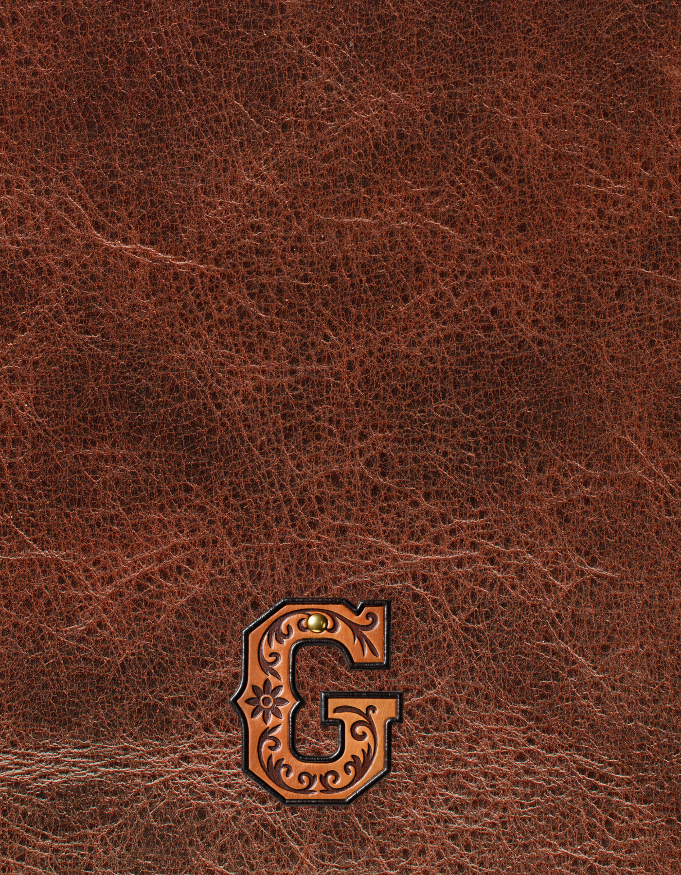 Monogrammed Initial Western Leather Look Saddle Longhorn Cowboy Cowgirl Kitchen Dish Towels Made in America